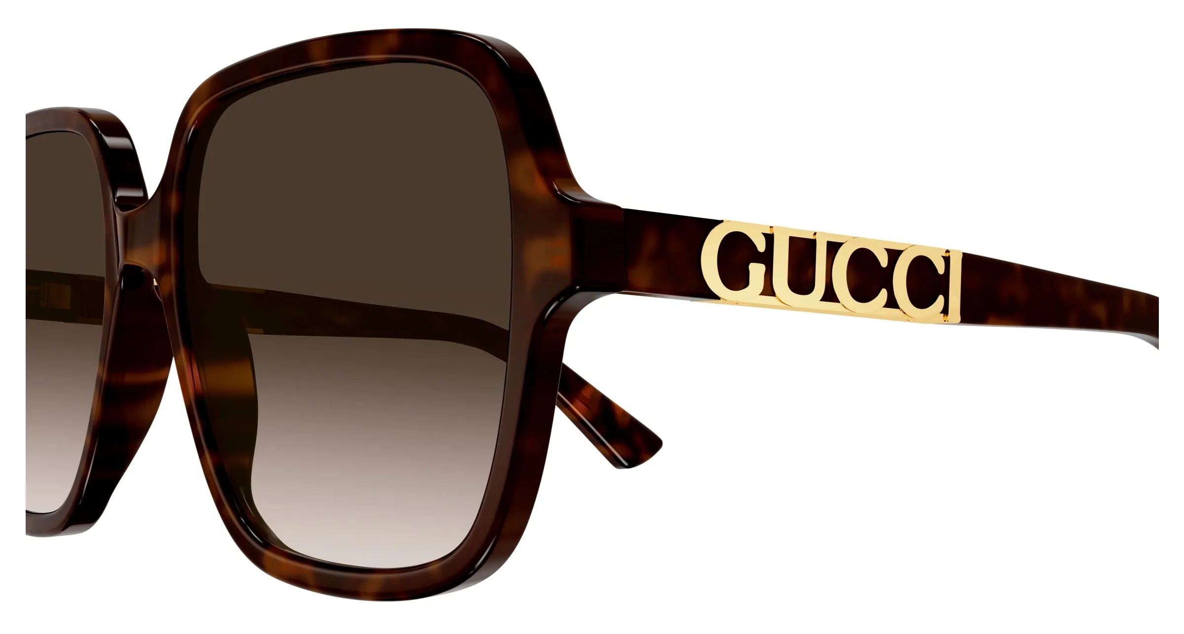 Gucci GG1189S 003 Occhiali da sole Acetato Havana Marrone Squadrata Normale Sfumato - immagine 4
