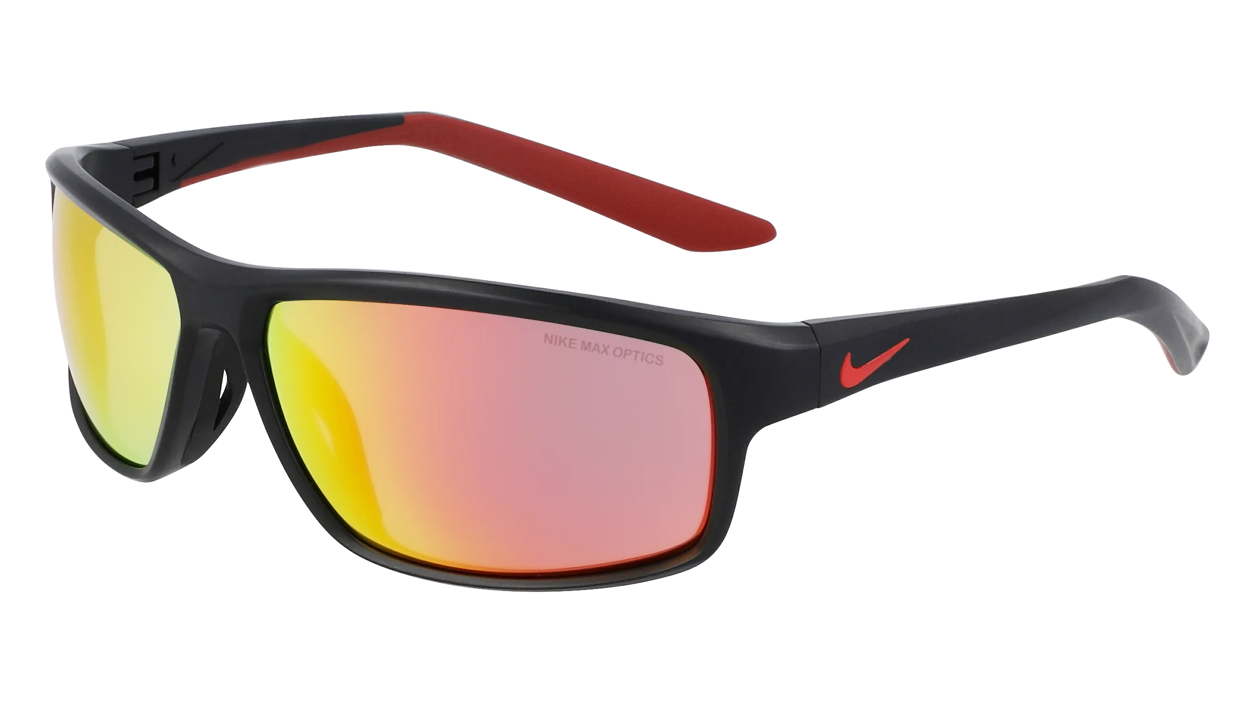 Nike NIKE RABID 22 M DV2153 010 Occhiali da sole Bio-iniettato Nero Rosso Squadrata Normale Specchiato - immagine 1