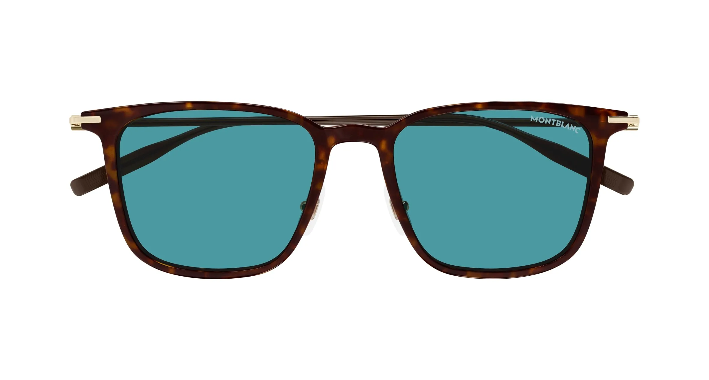 Montblanc MB0354S 005 Occhiali da sole Iniettato Havana Verde Squadrata - immagine 2