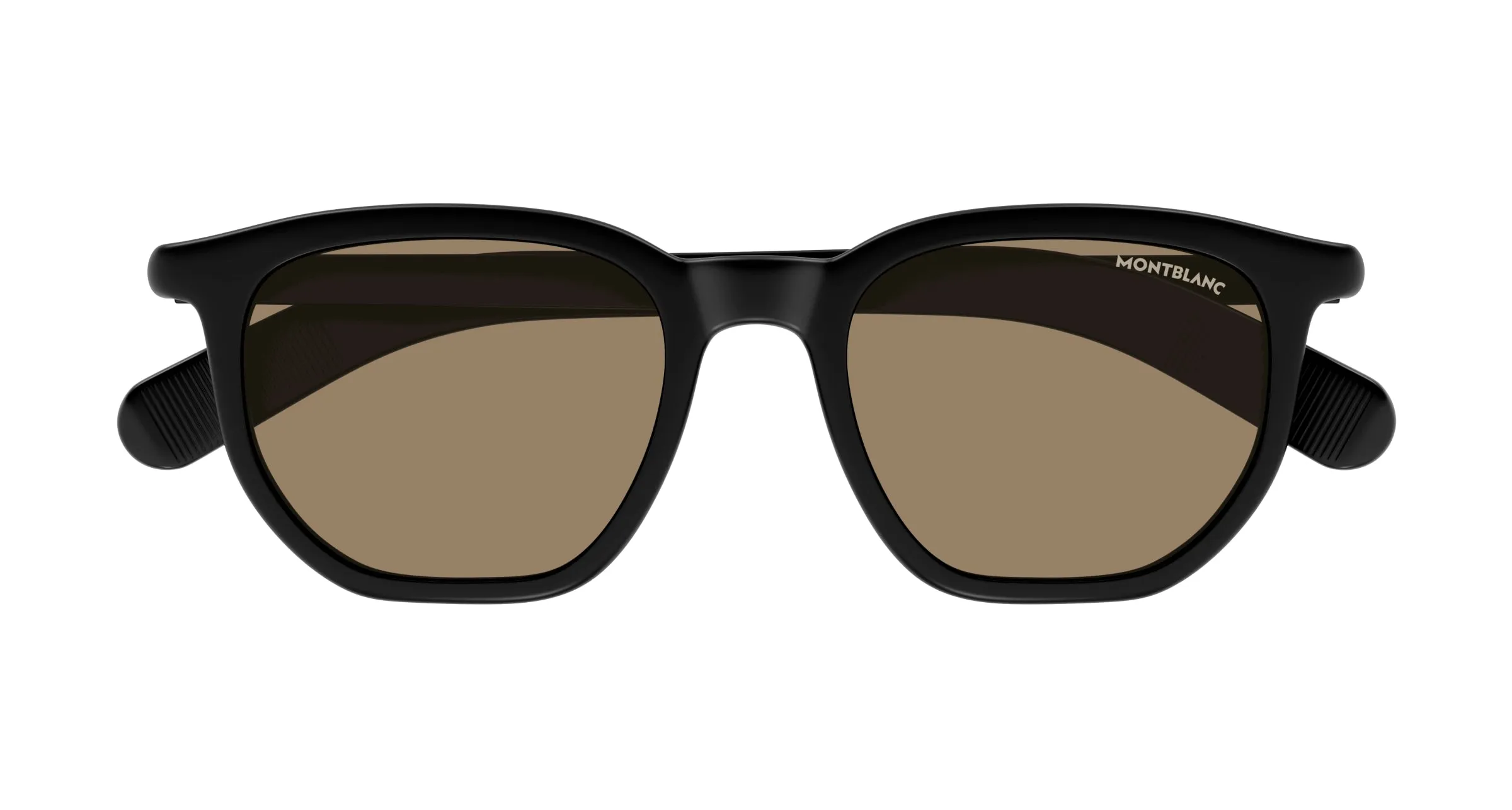Montblanc MB0352S 007 Occhiali da sole Acetato Nero Marrone Squadrata - immagine 2