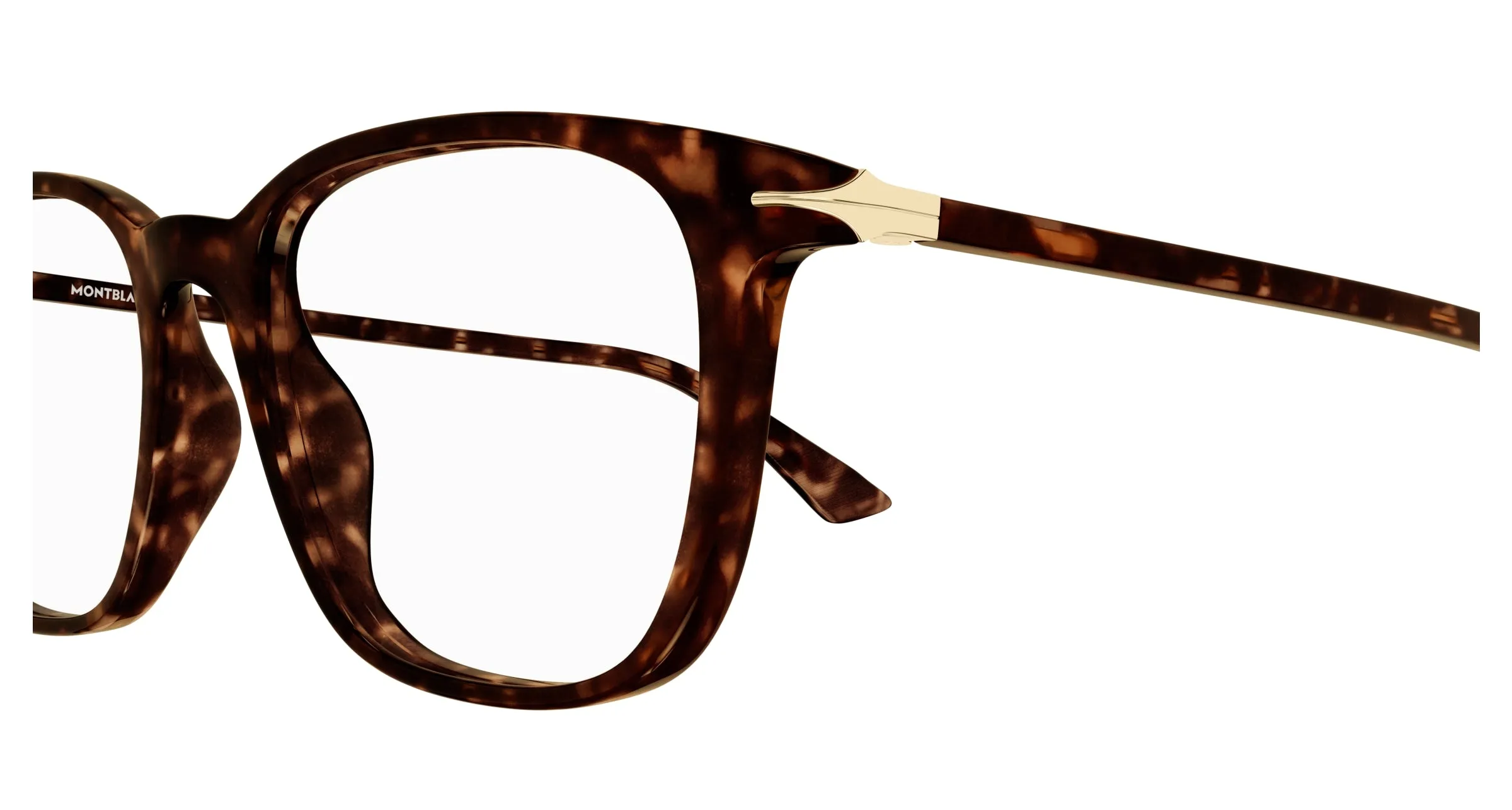 Montblanc MB0338O 007 Montature da vista Acetato Havana Trasparente Squadrata - immagine 3