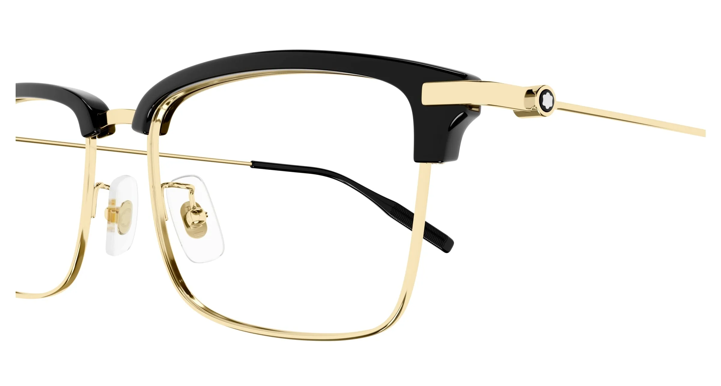 Montblanc MB0318OA 002 Montature da vista Acetato Nero Trasparente Rotonda - immagine 3