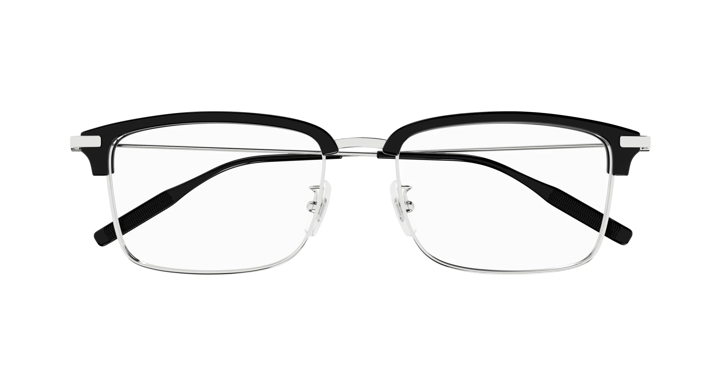 Montblanc MB0318OA 001 Montature da vista Acetato Nero Trasparente Rotonda - immagine 2