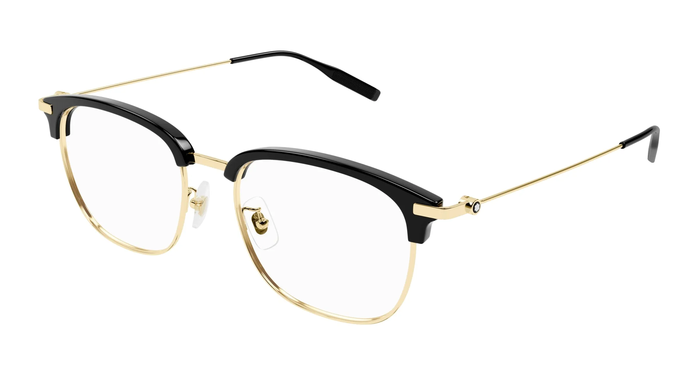 Montblanc MB0316OA 002 Montature da vista Acetato Nero Trasparente Squadrata - immagine 1