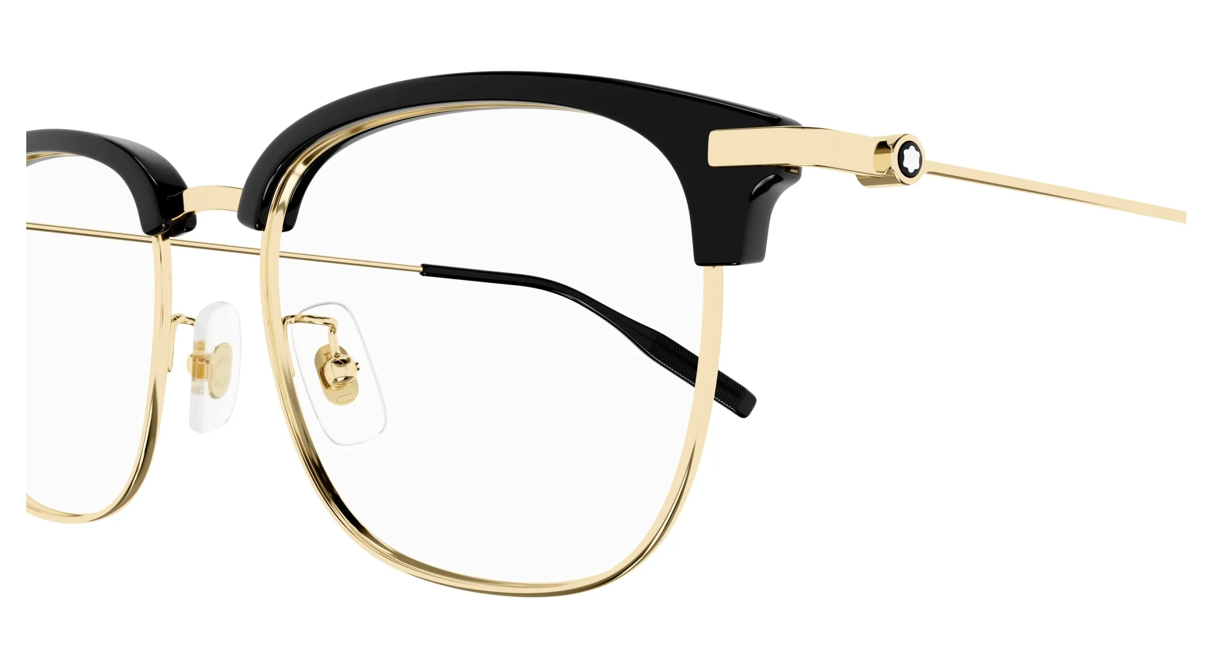Montblanc MB0316OA 002 Montature da vista Acetato Nero Trasparente Squadrata - immagine 3
