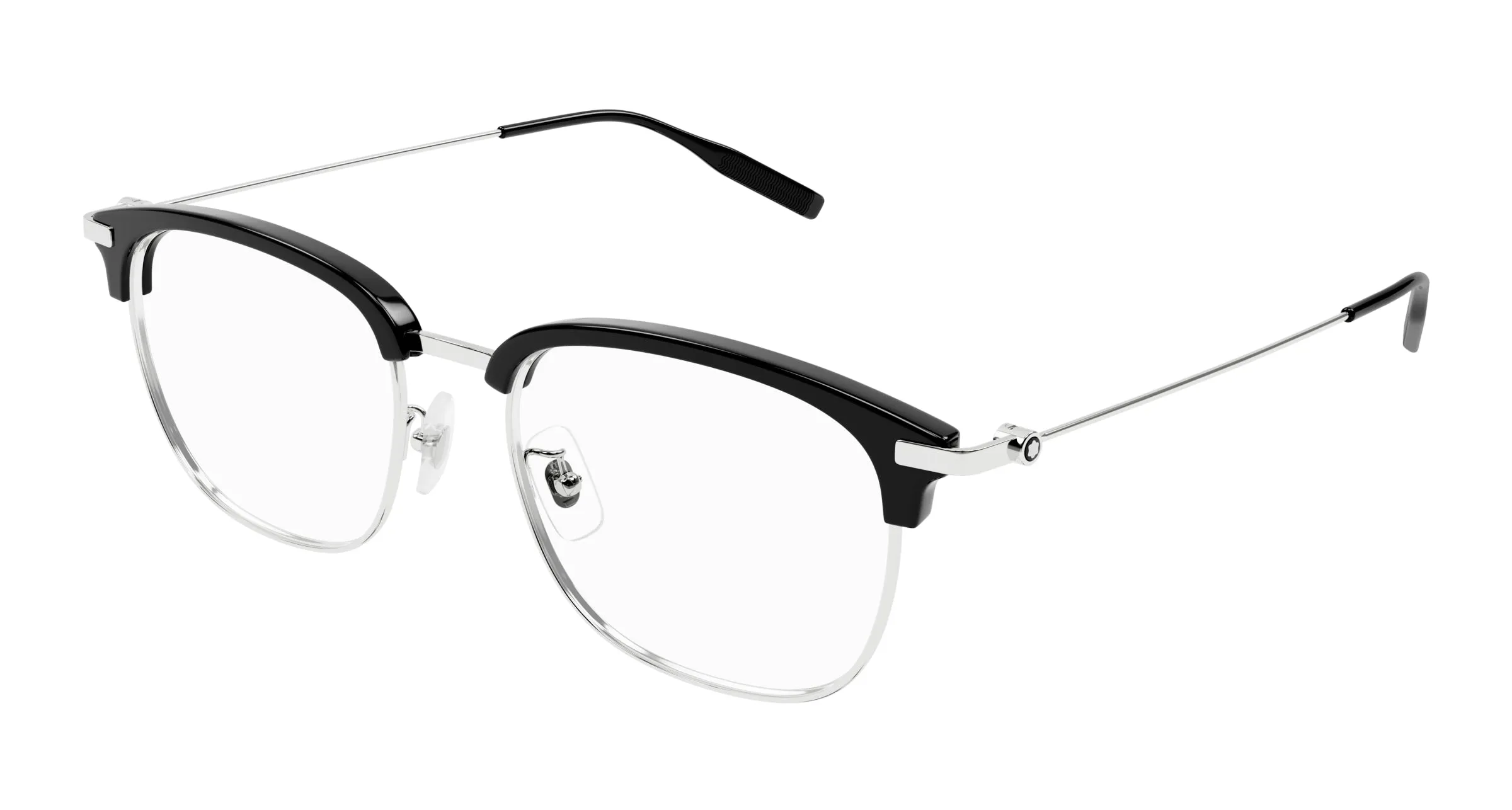 Montblanc MB0316OA 001 Montature da vista Acetato Nero Trasparente Squadrata - immagine 1