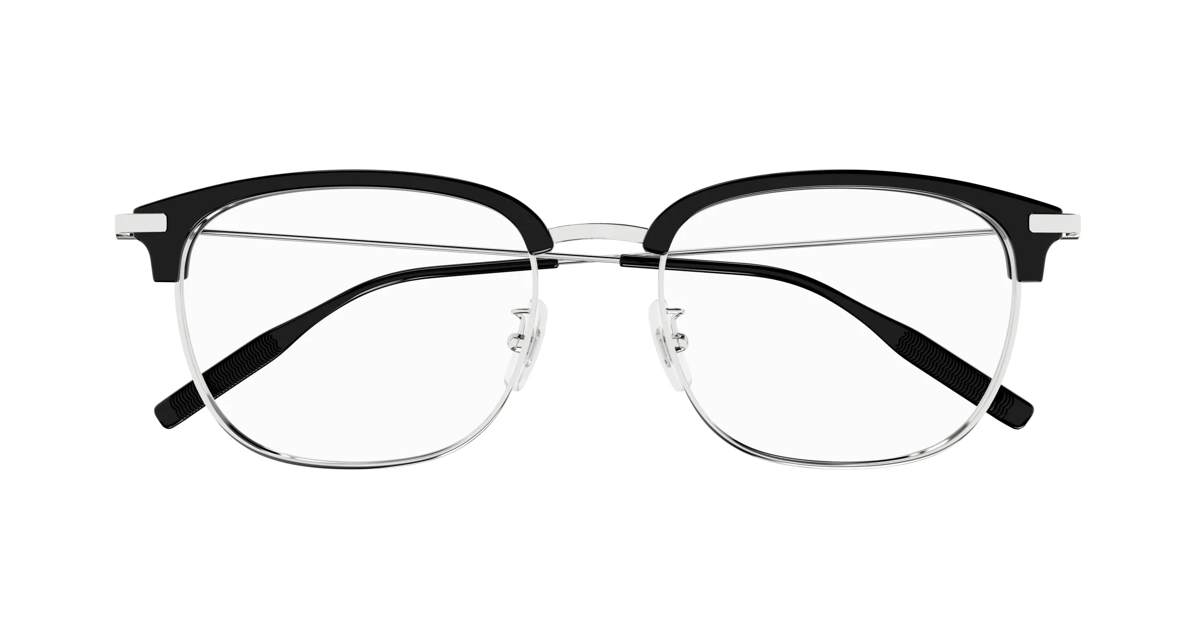 Montblanc MB0316OA 001 Montature da vista Acetato Nero Trasparente Squadrata - immagine 2