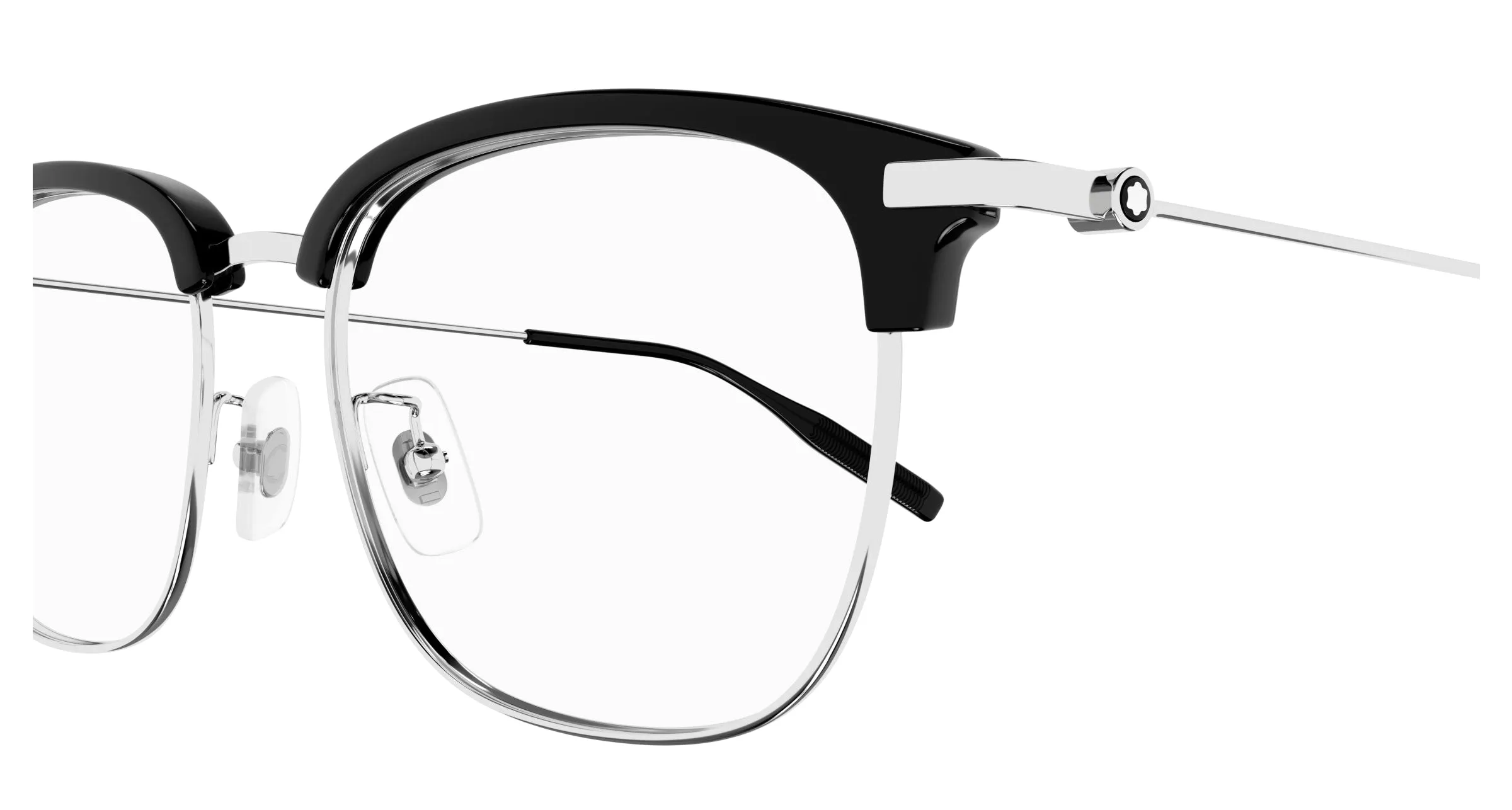 Montblanc MB0316OA 001 Montature da vista Acetato Nero Trasparente Squadrata - immagine 3