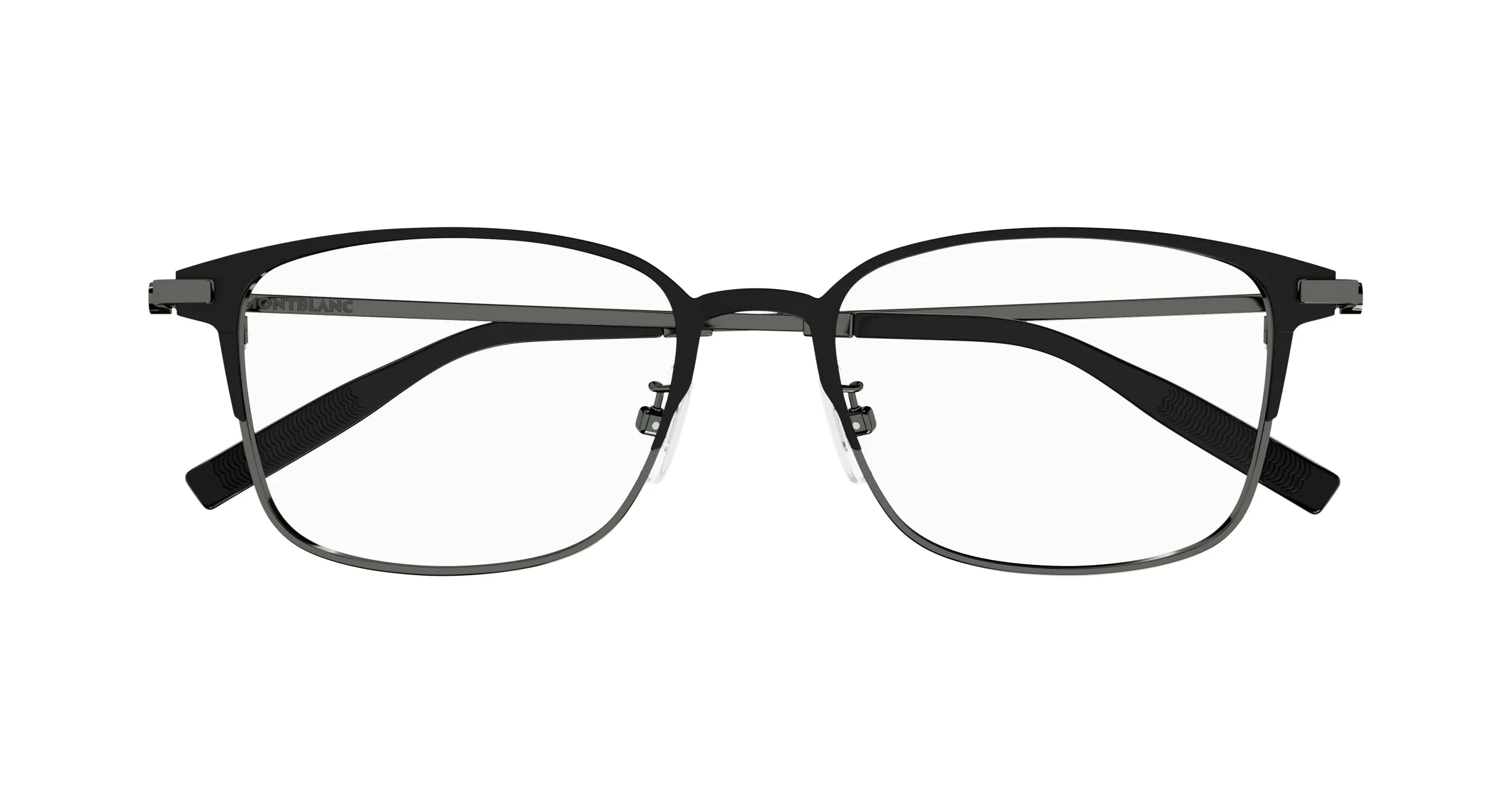 Montblanc MB0314OA 003 Montature da vista Titanio Nero Trasparente Squadrata - immagine 2