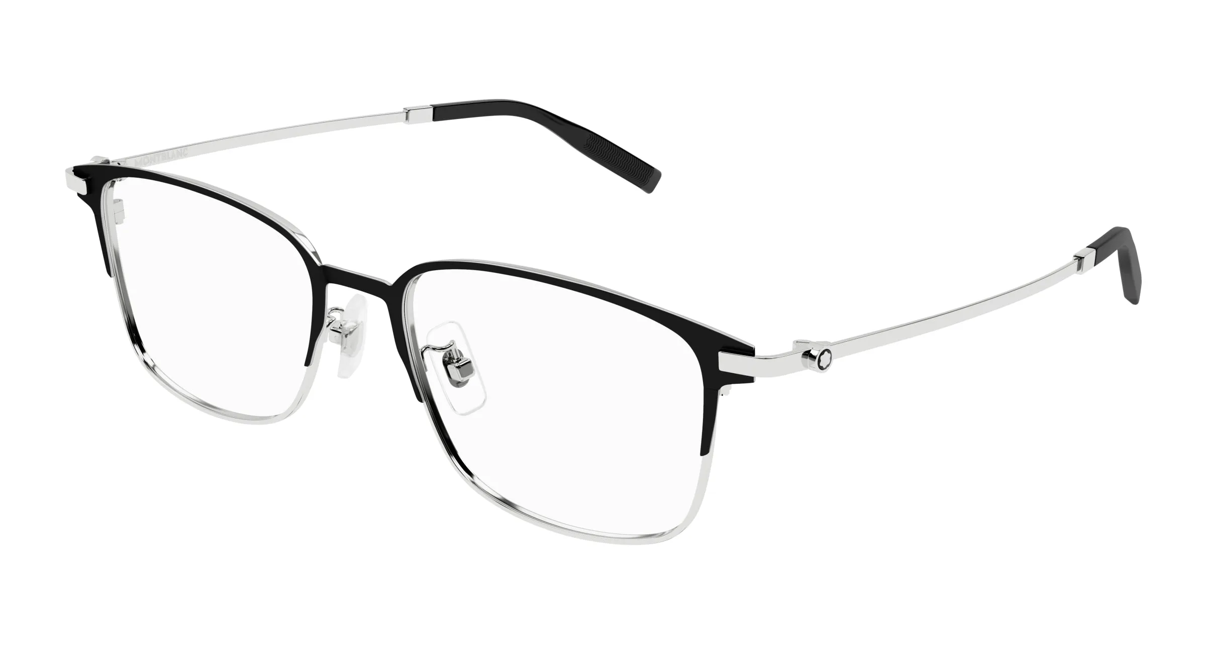 Montblanc MB0314OA 001 Montature da vista Titanio Nero Trasparente Squadrata - immagine 1