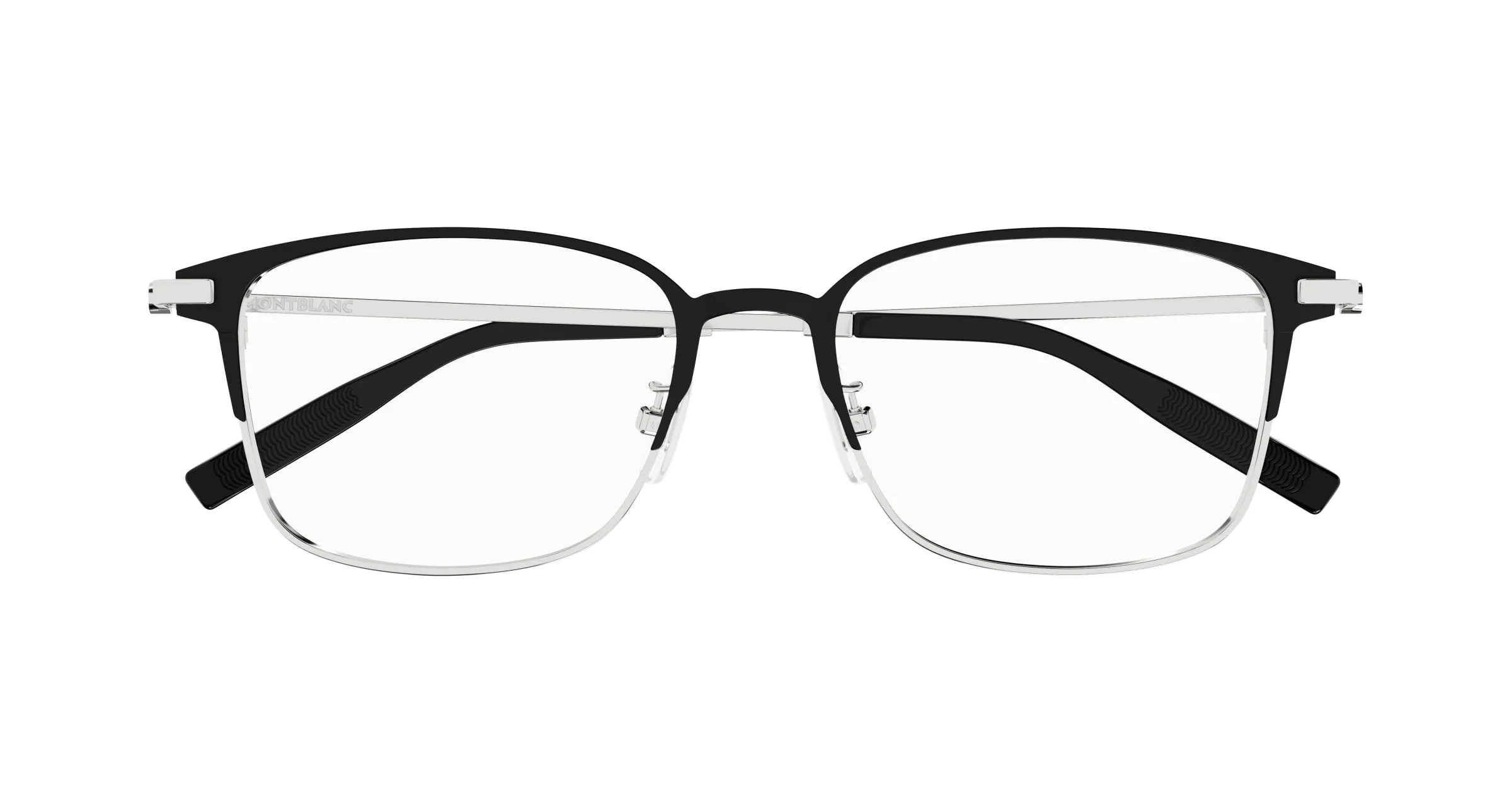 Montblanc MB0314OA 001 Montature da vista Titanio Nero Trasparente Squadrata - immagine 2
