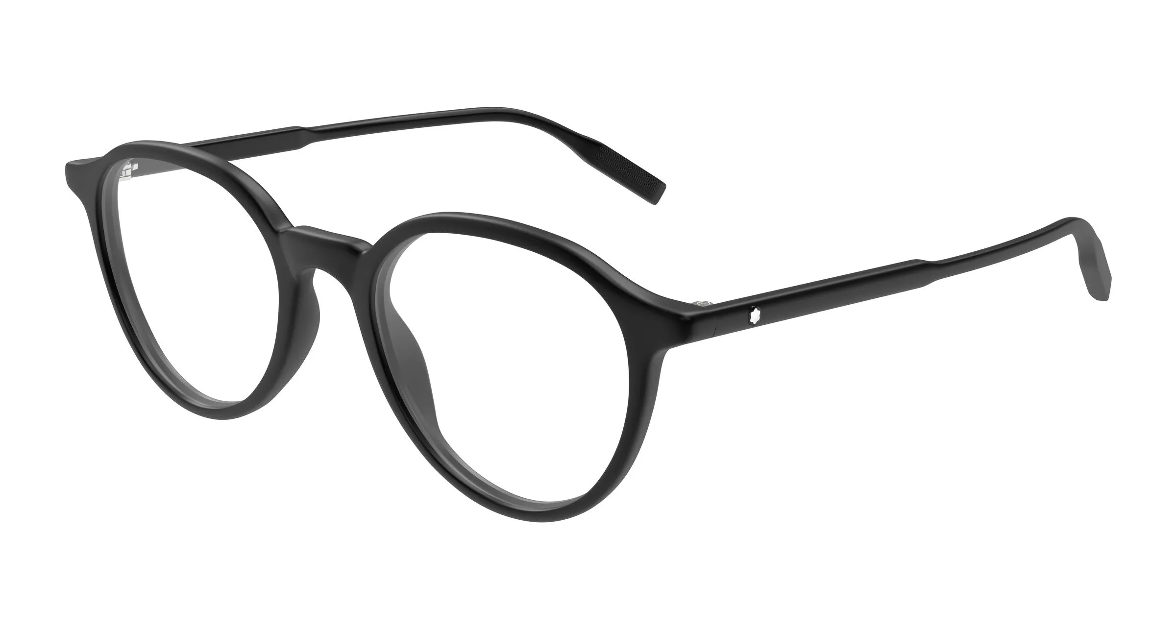 Montblanc MB0291O 009 Montature da vista Acetato Nero Trasparente Rotonda - immagine 1