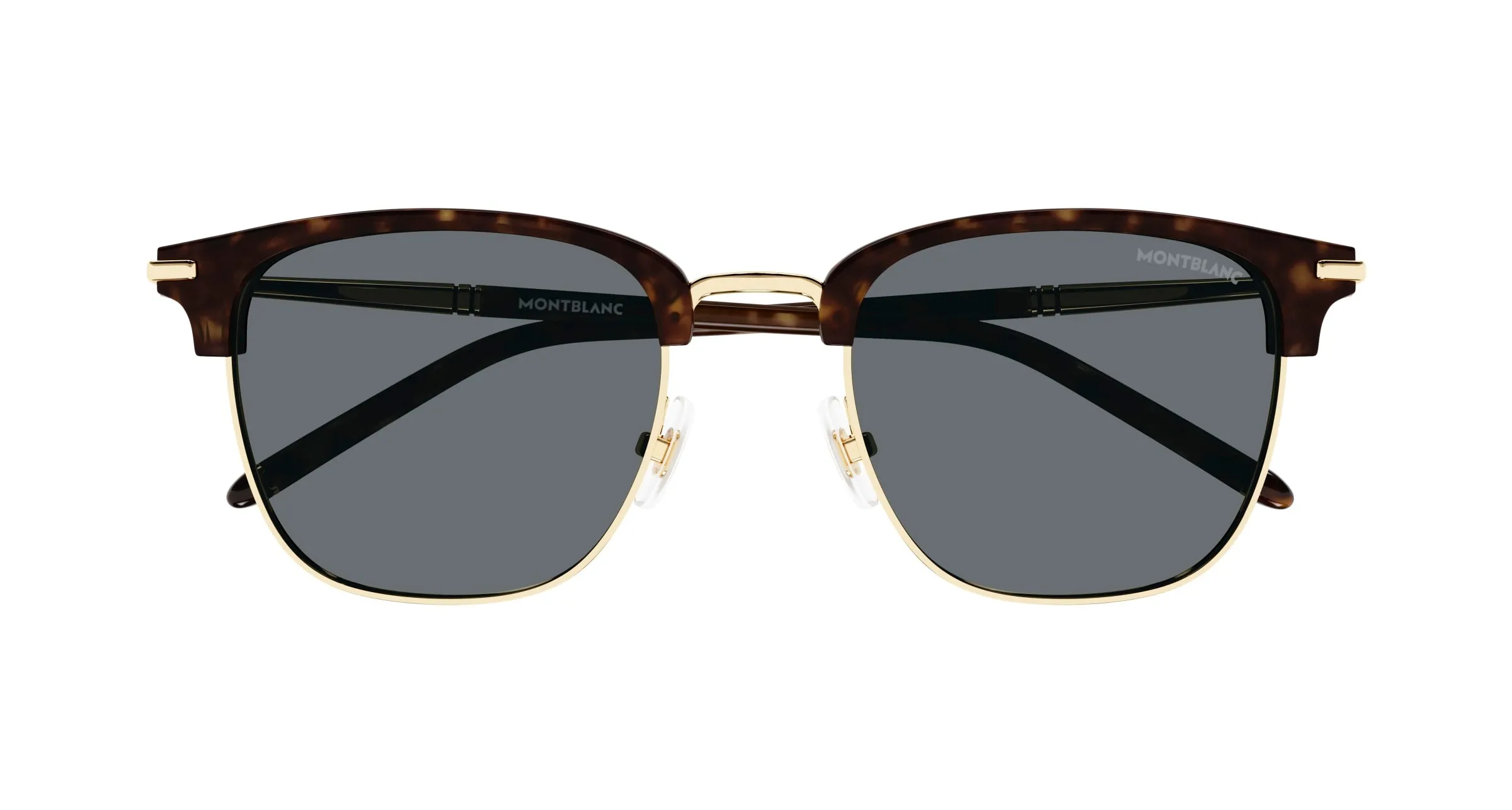 Montblanc MB0242S 009 Occhiali da sole Acetato Havana Grigio Squadrata - immagine 2
