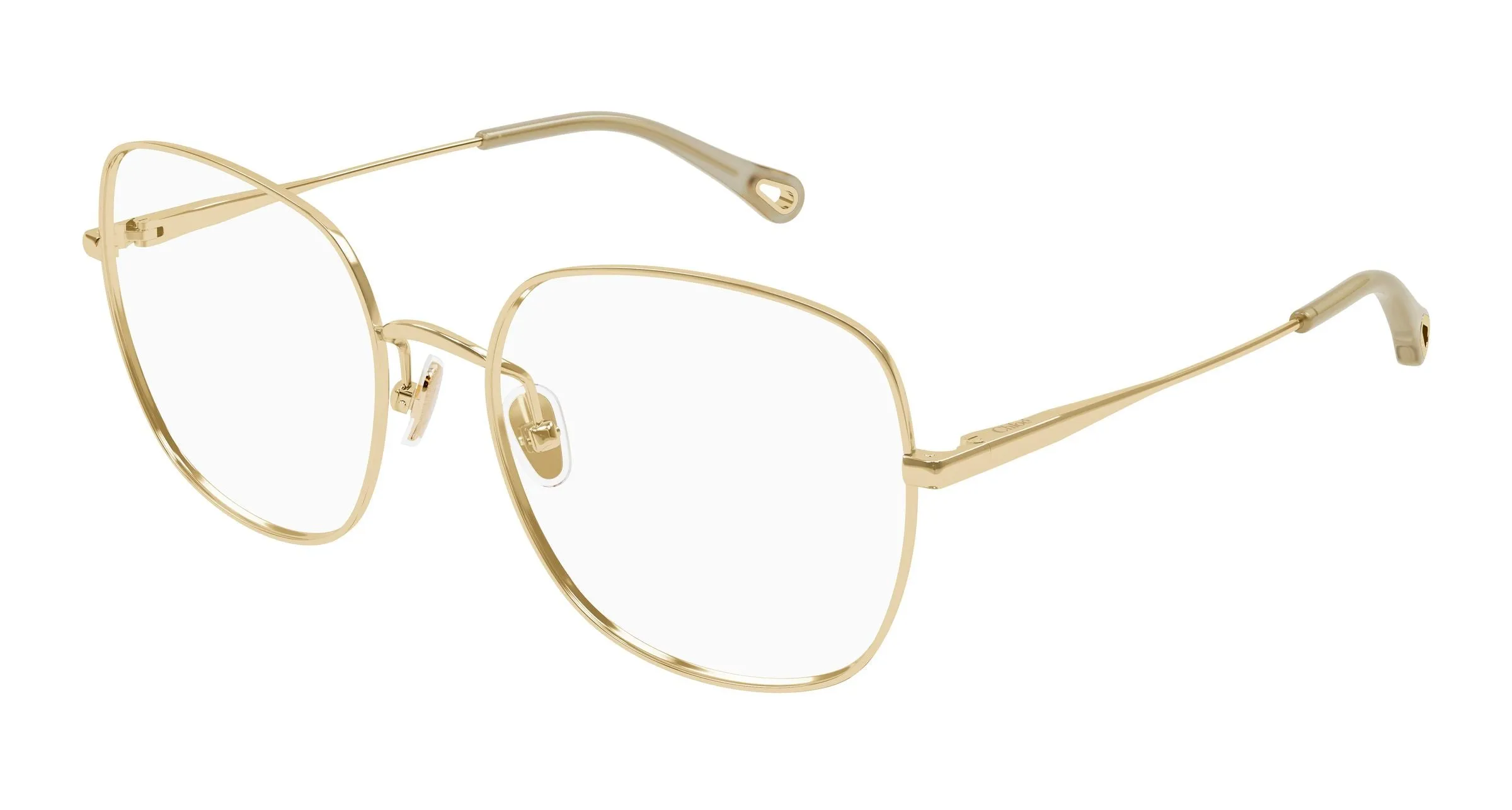 Chloé CH0345O 003 Montature da vista Metallo Oro Trasparente Geometrica - immagine 1