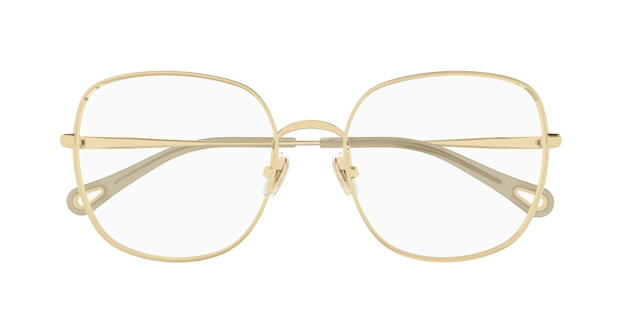 Chloé CH0345O 003 Montature da vista Metallo Oro Trasparente Geometrica - immagine 2