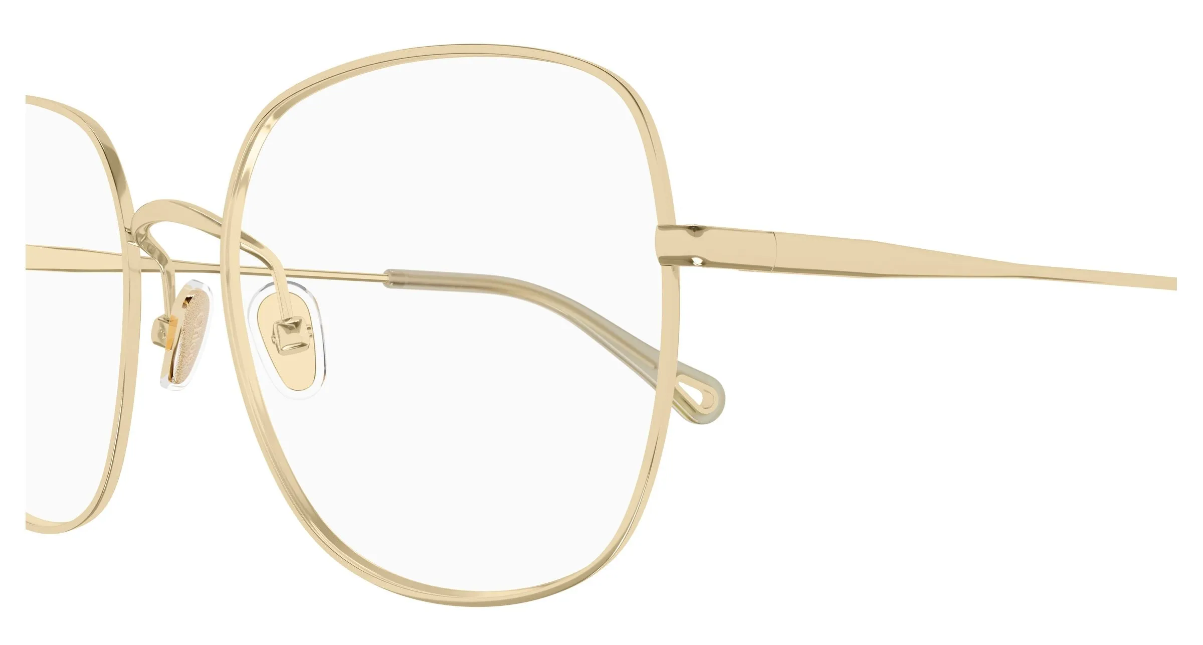 Chloé CH0345O 003 Montature da vista Metallo Oro Trasparente Geometrica - immagine 3