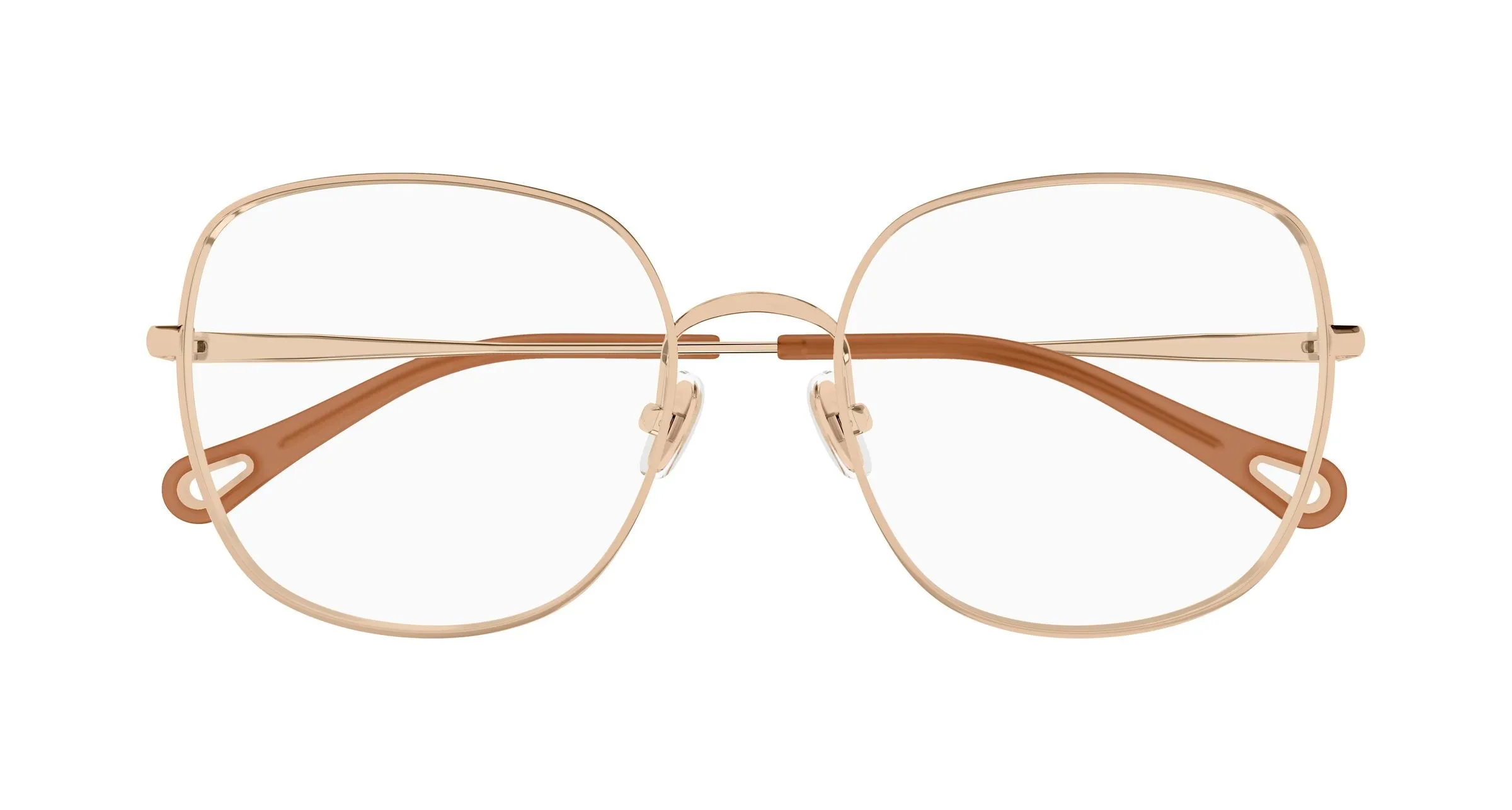 Chloé CH0345O 002 Montature da vista Metallo Rosso Trasparente Geometrica - immagine 2