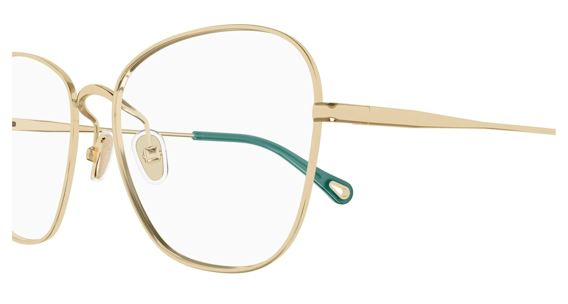 Chloé CH0344O 003 Montature da vista Metallo Oro Trasparente Cat Eye - immagine 3