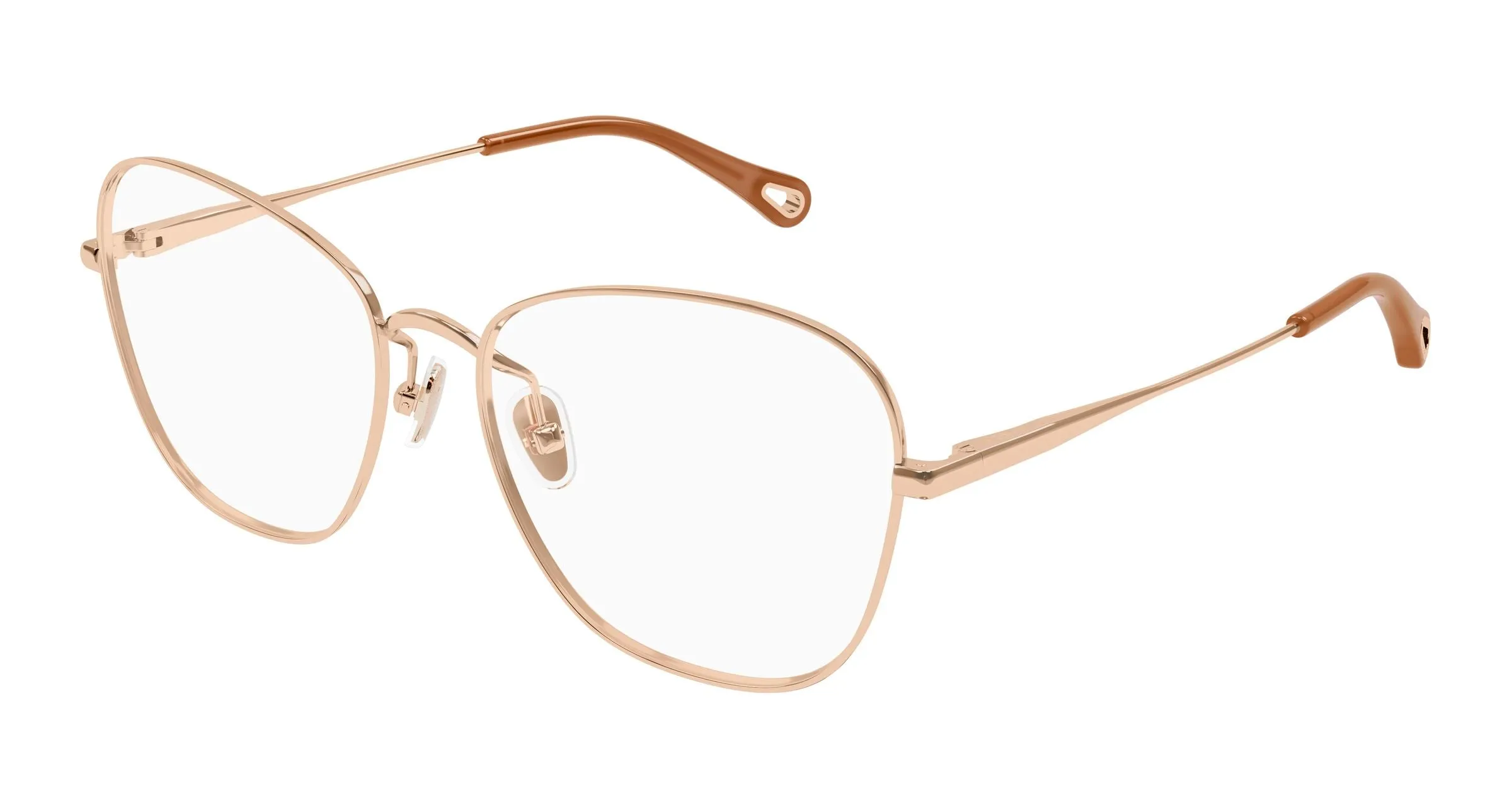 Chloé CH0344O 002 Montature da vista Metallo Rosso Trasparente Cat Eye - immagine 1