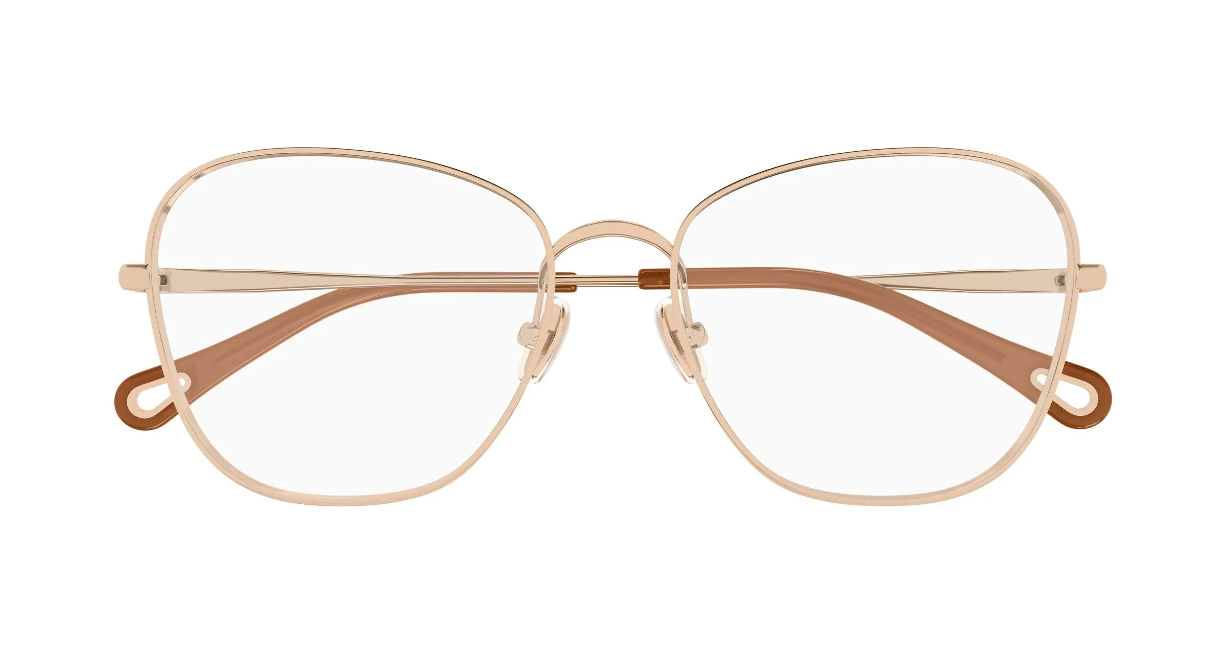 Chloé CH0344O 002 Montature da vista Metallo Rosso Trasparente Cat Eye - immagine 2