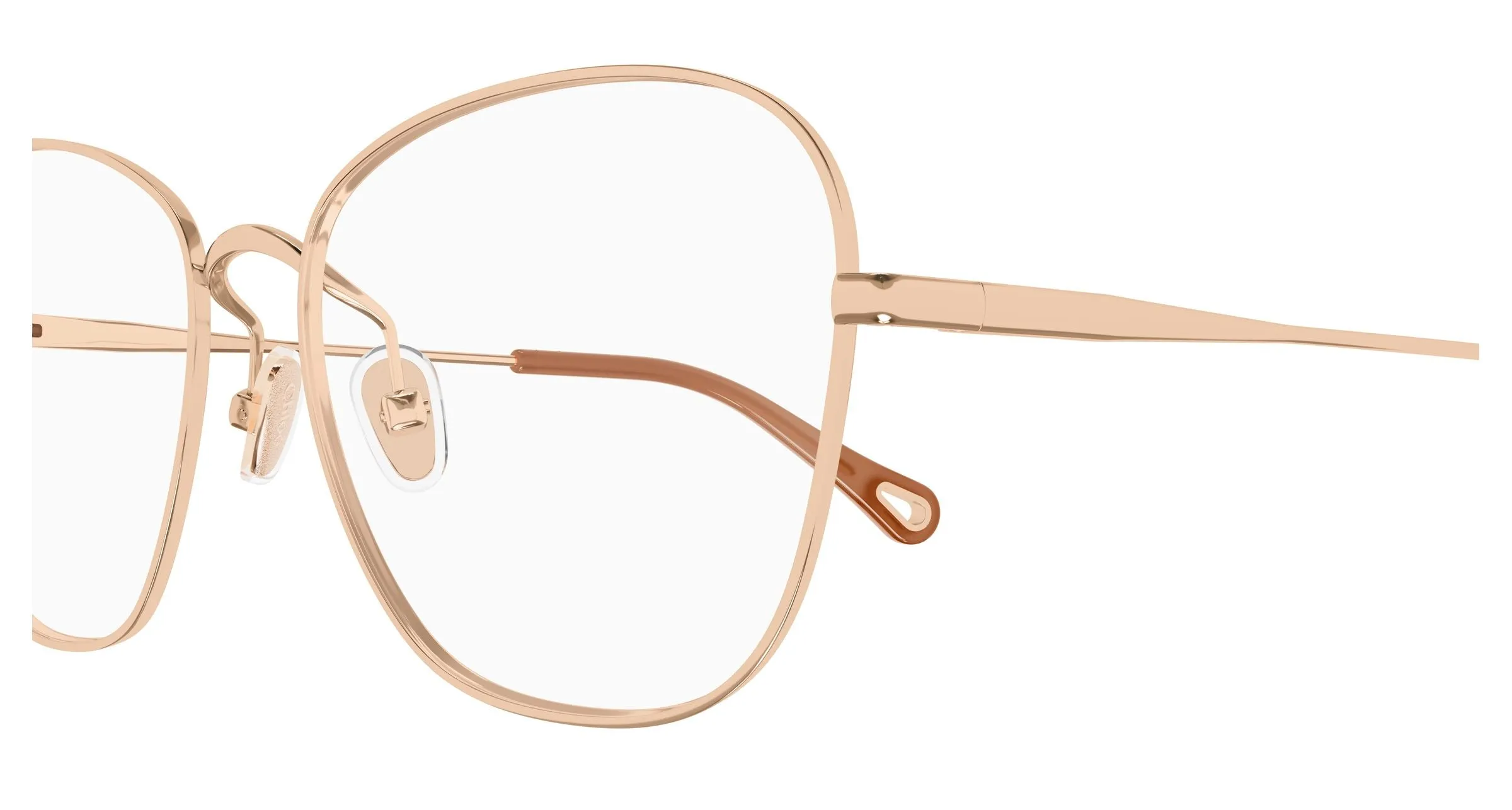 Chloé CH0344O 002 Montature da vista Metallo Rosso Trasparente Cat Eye - immagine 3