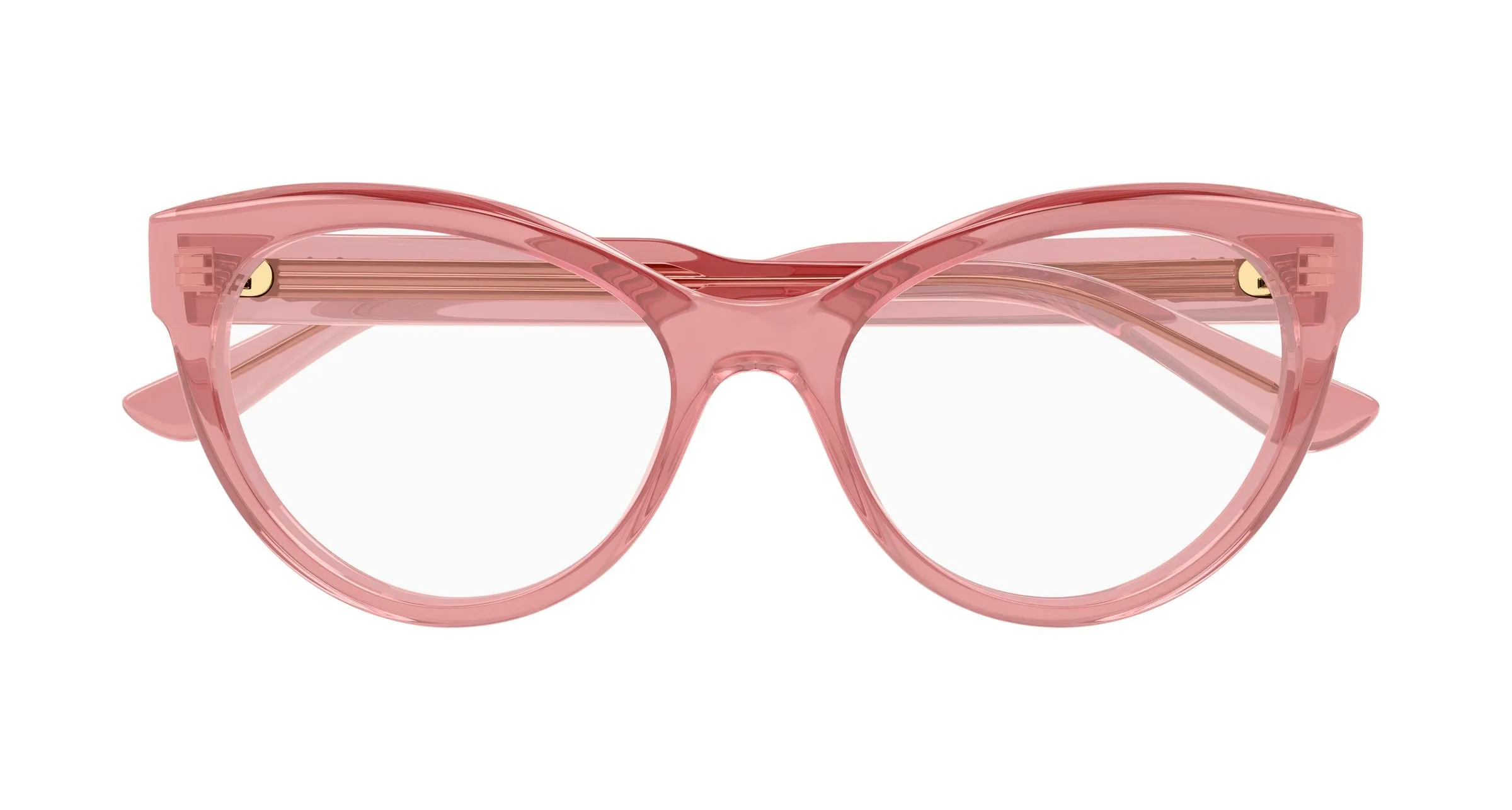 Chloé CH0342O 008 Montature da vista Acetato Rosa Trasparente Cat Eye - immagine 2