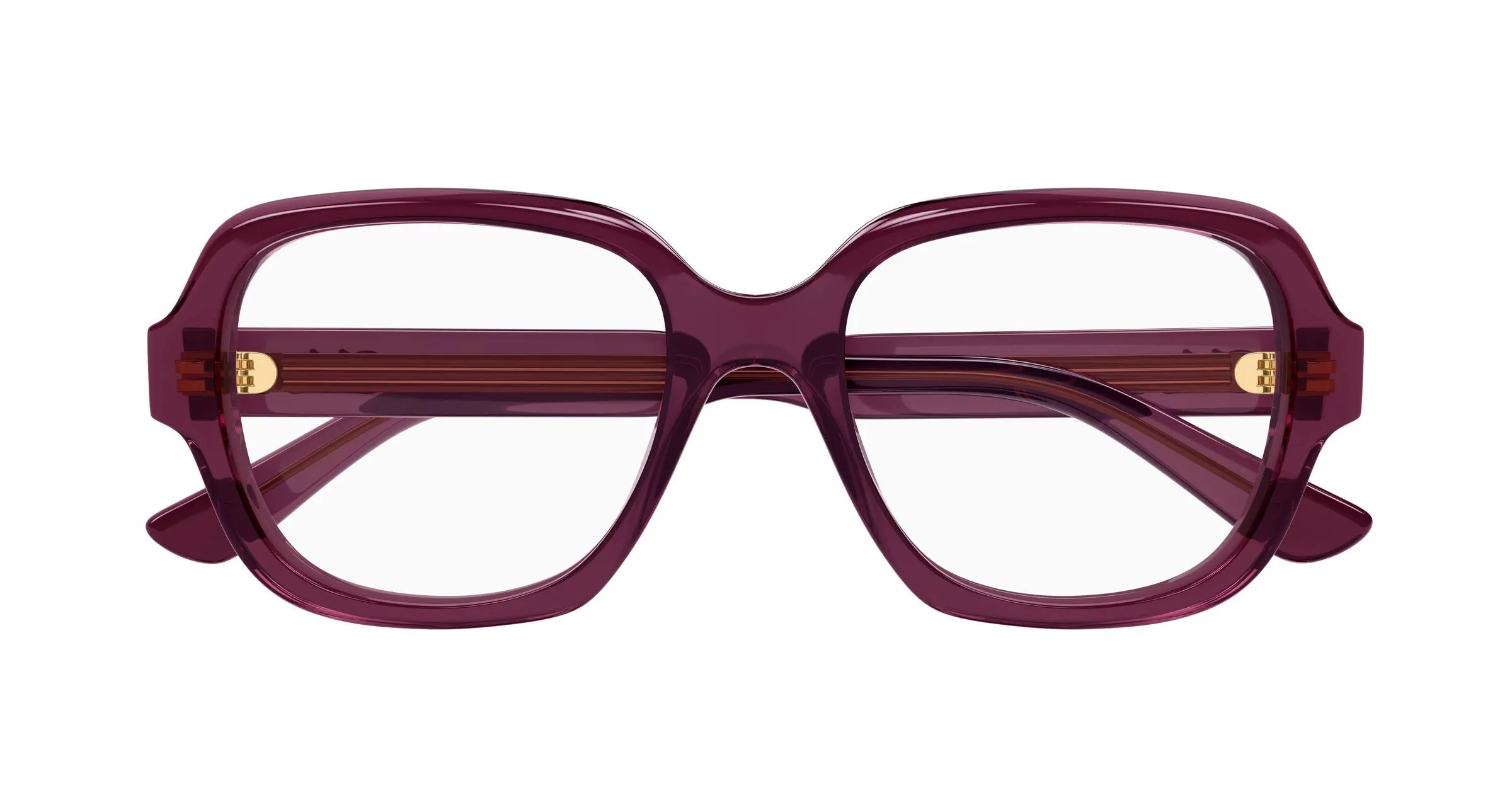 Chloé CH0341O 005 Montature da vista Acetato Bordeaux Trasparente Geometrica - immagine 2