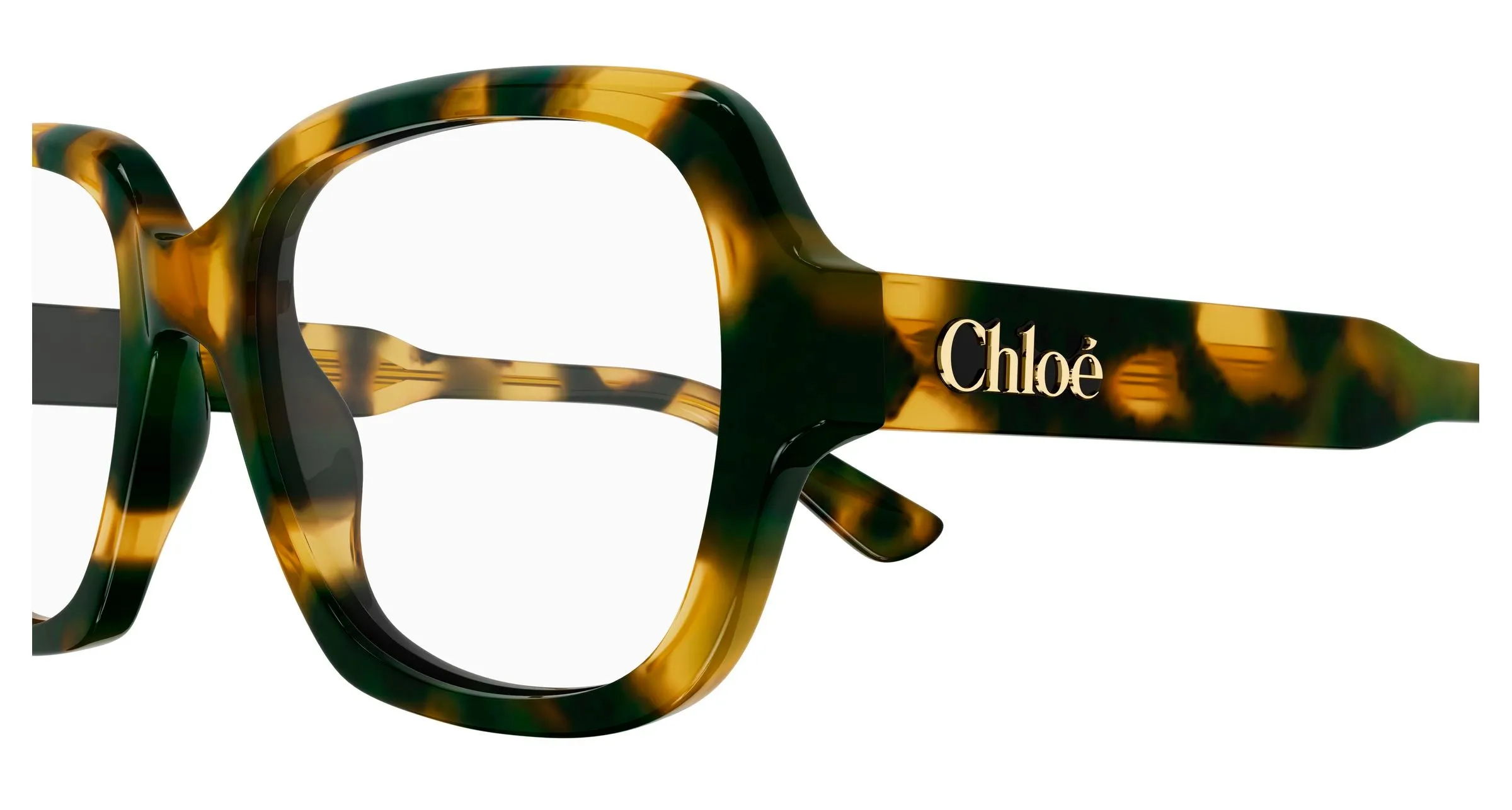 Chloé CH0341O 002 Montature da vista Acetato Havana Trasparente Geometrica - immagine 3