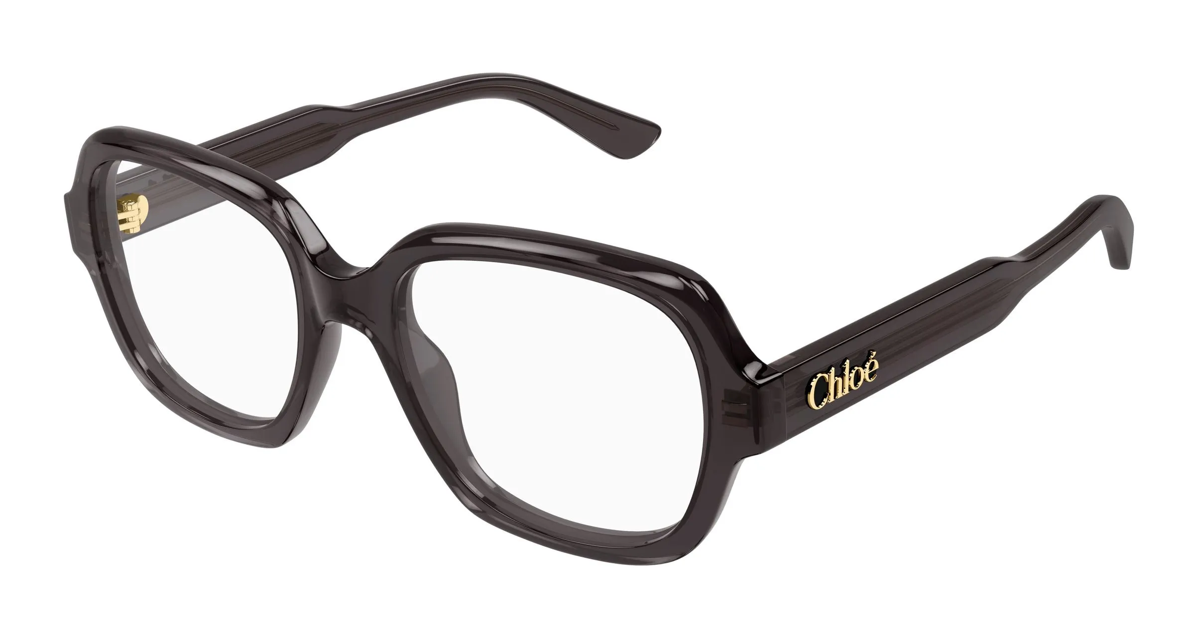 Chloé CH0341O 001 Montature da vista Acetato Grigio Trasparente Geometrica - immagine 1