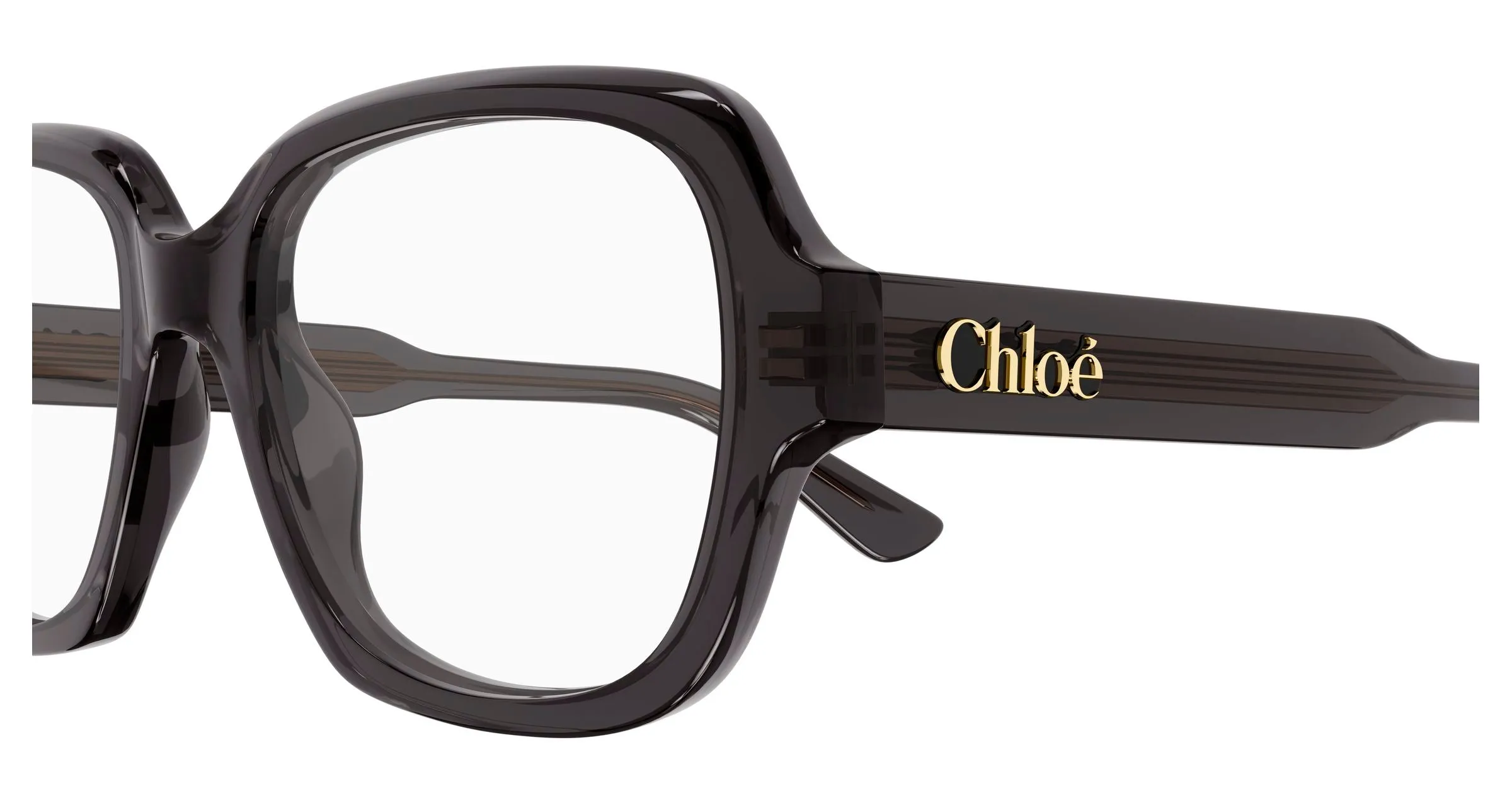 Chloé CH0341O 001 Montature da vista Acetato Grigio Trasparente Geometrica - immagine 3