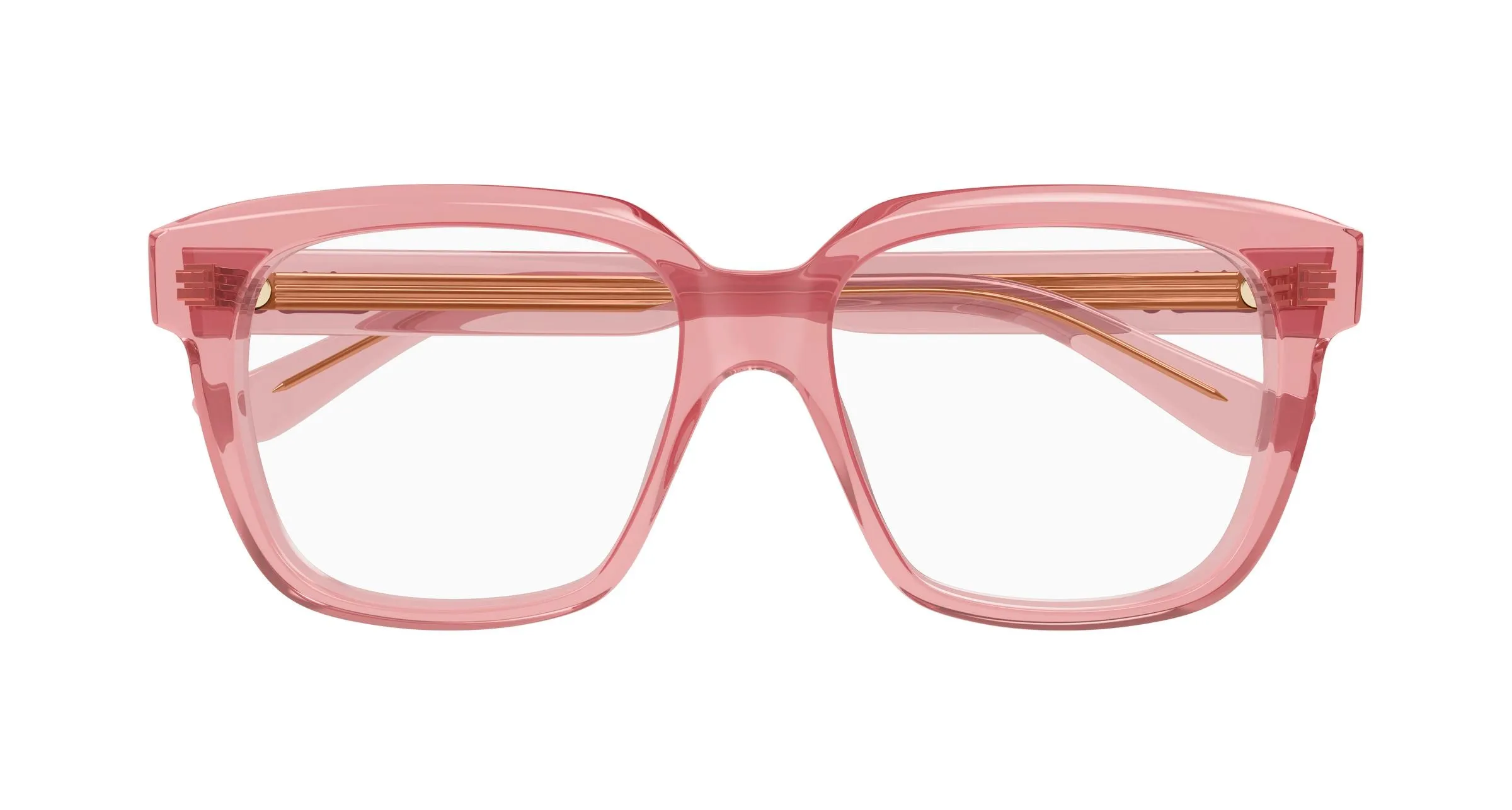 Chloé CH0340O 008 Montature da vista Acetato Rosa Trasparente Geometrica - immagine 2