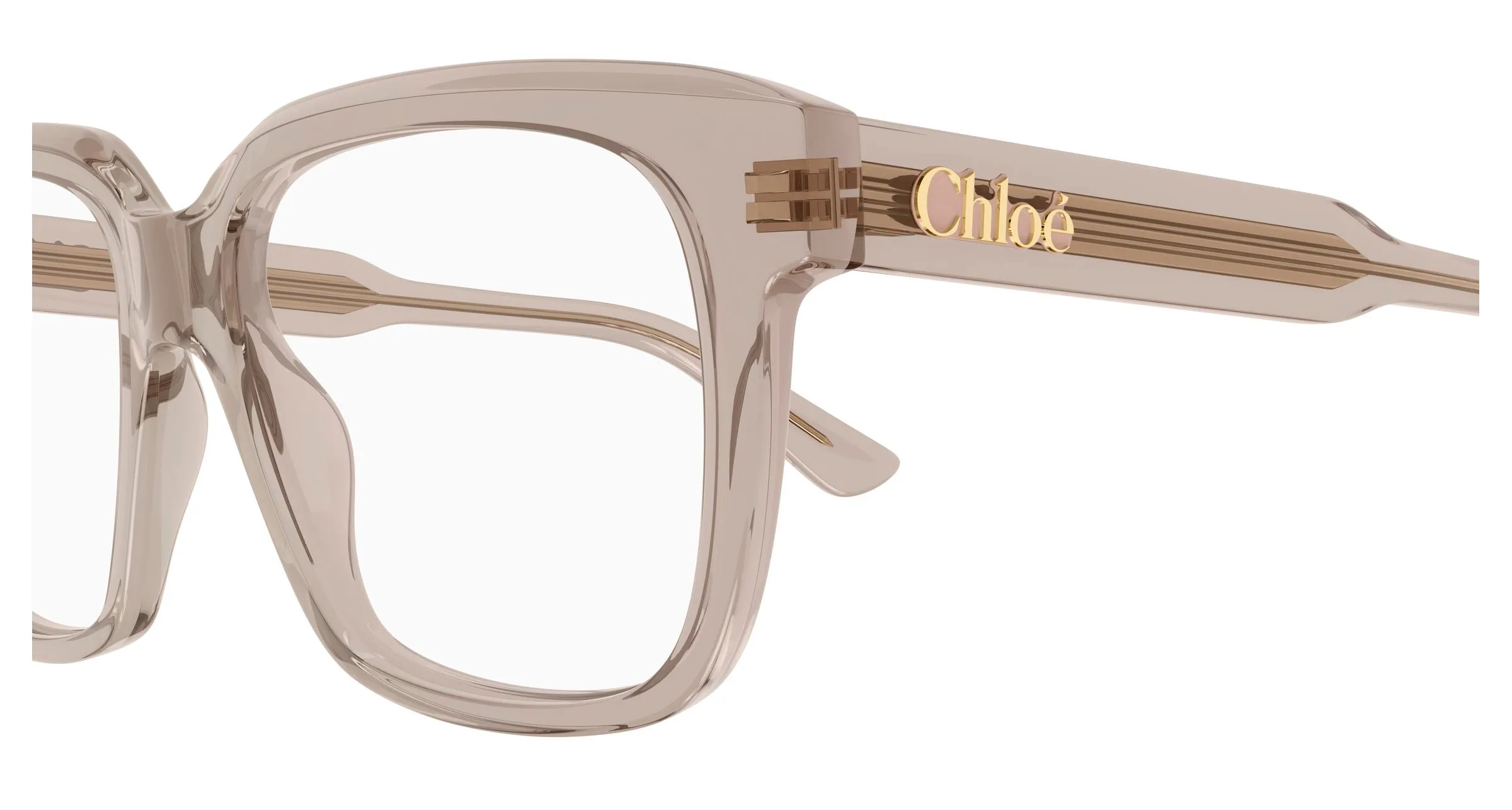 Chloé CH0340O 004 Montature da vista Acetato Marrone Trasparente Geometrica - immagine 3