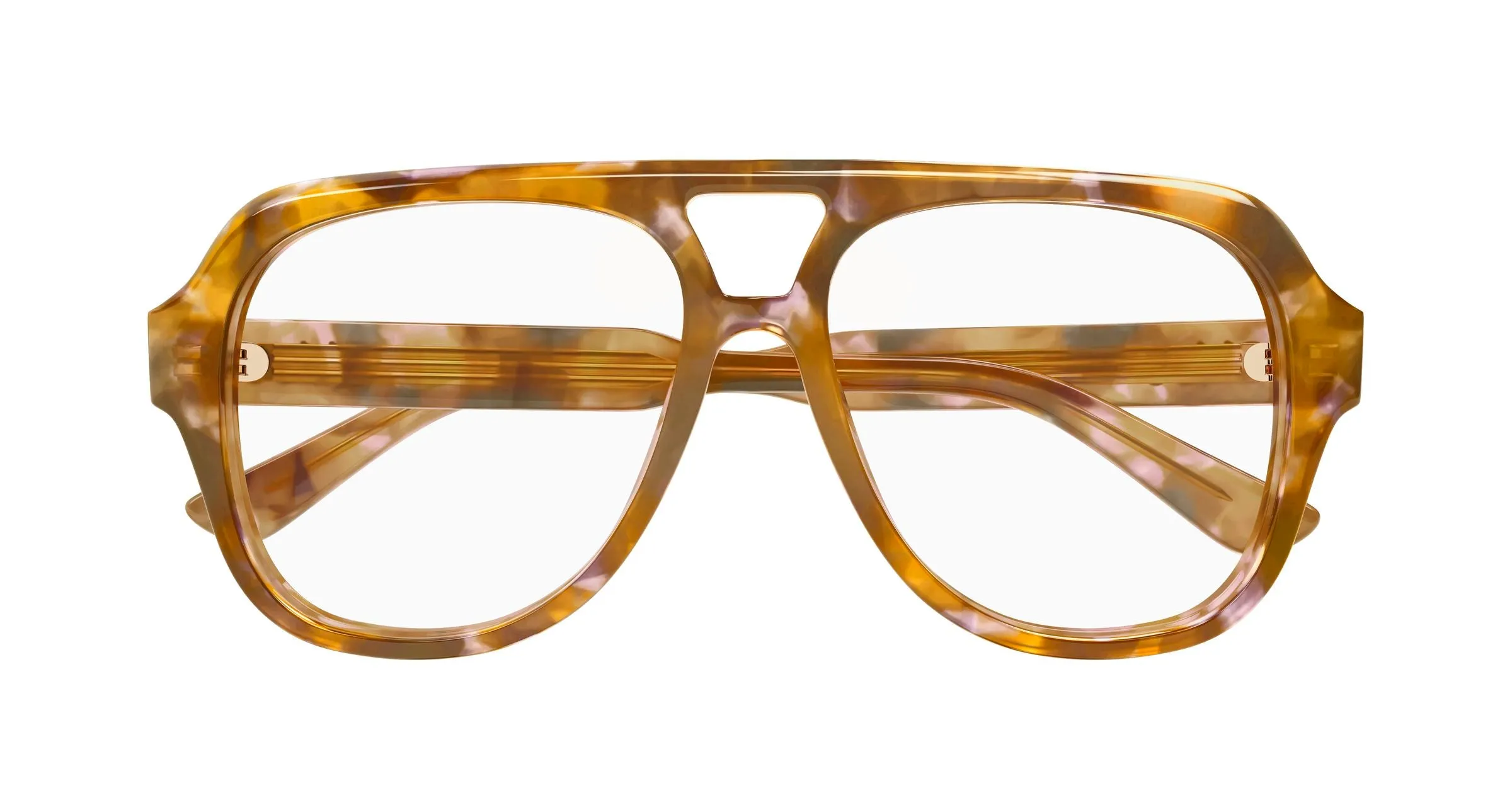 Chloé CH0339O 004 Montature da vista Acetato Havana Trasparente Pilot - immagine 2