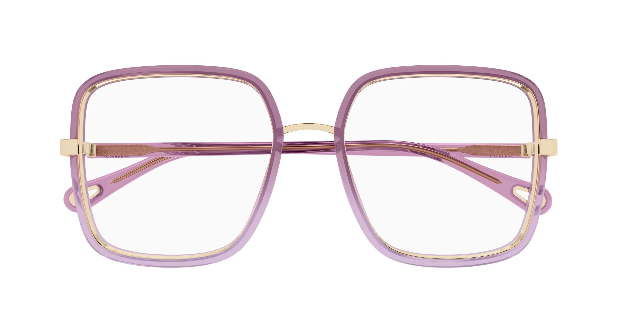 Chloé CH0338O 005 Montature da vista Bio-iniettato Viola Trasparente Squadrata - immagine 2