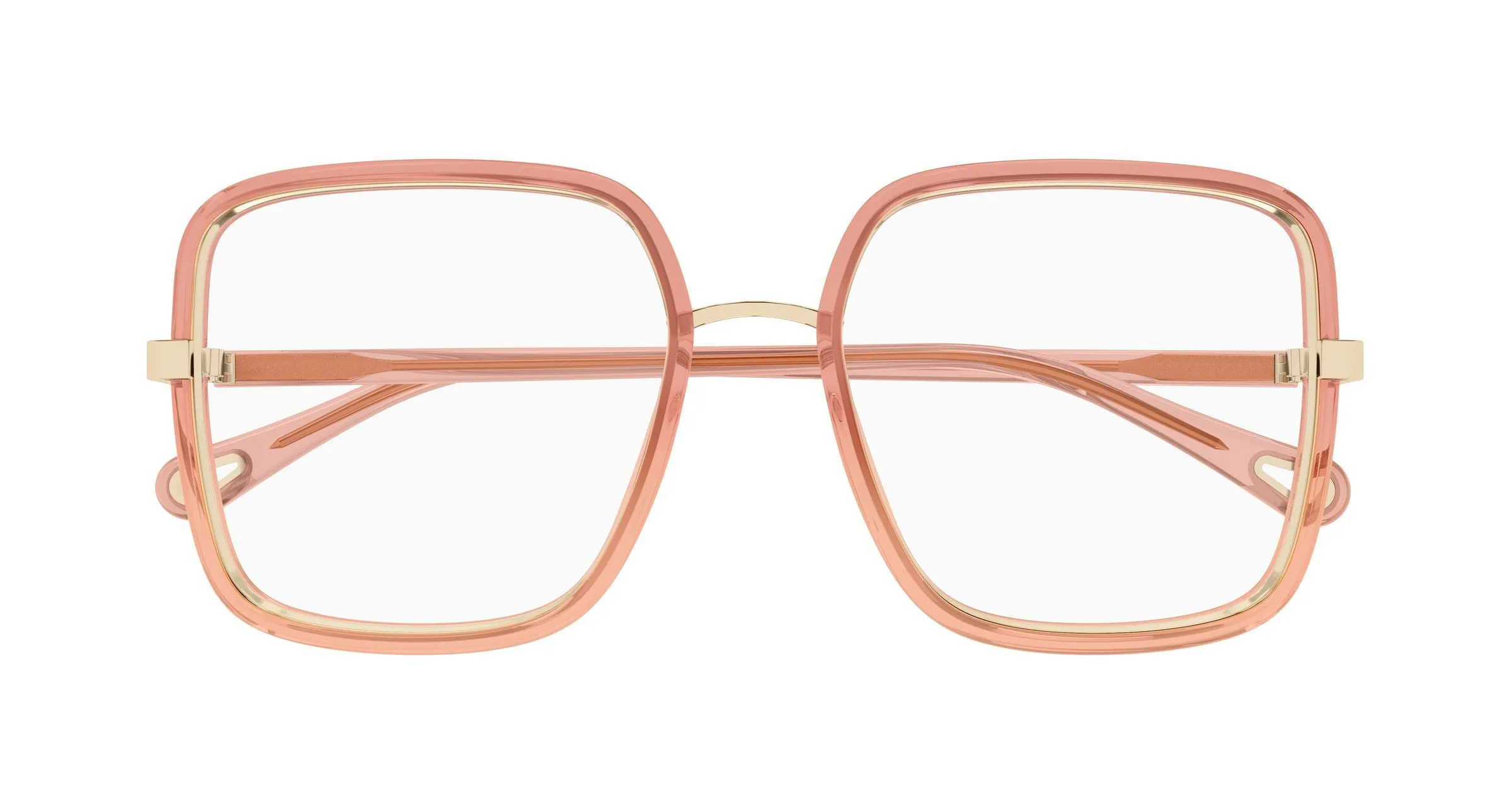 Chloé CH0338O 002 Montature da vista Bio-iniettato Rosso Trasparente Squadrata - immagine 2