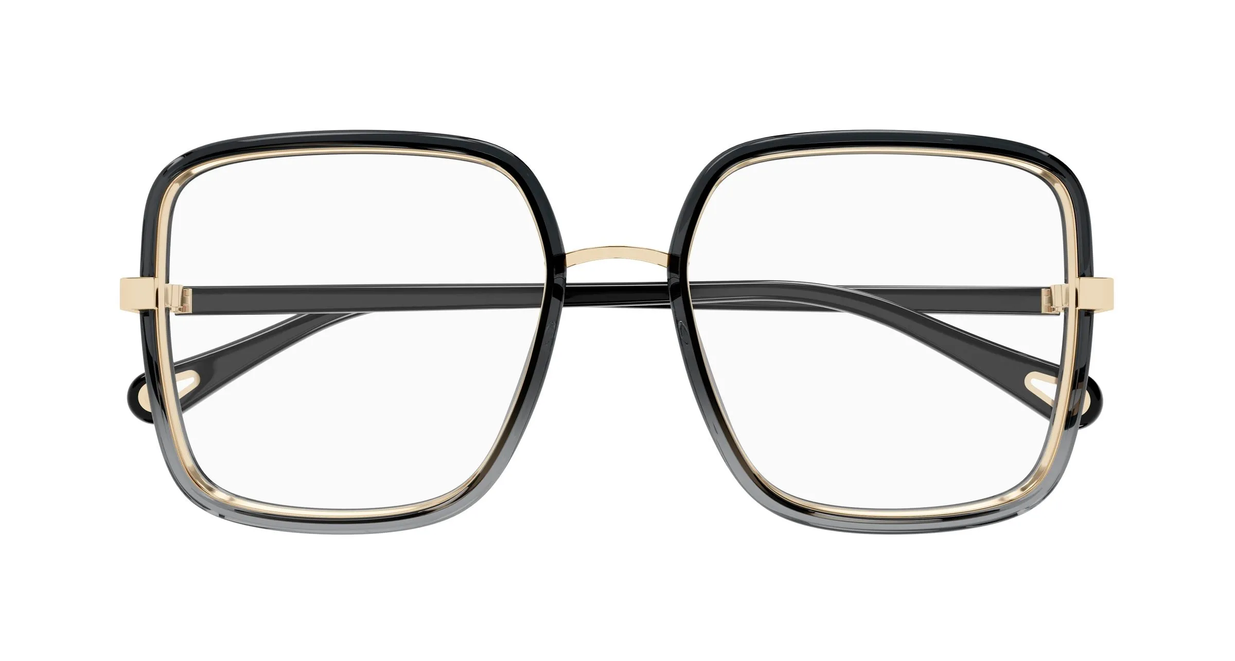Chloé CH0338O 001 Montature da vista Bio-iniettato Nero Trasparente Squadrata - immagine 2