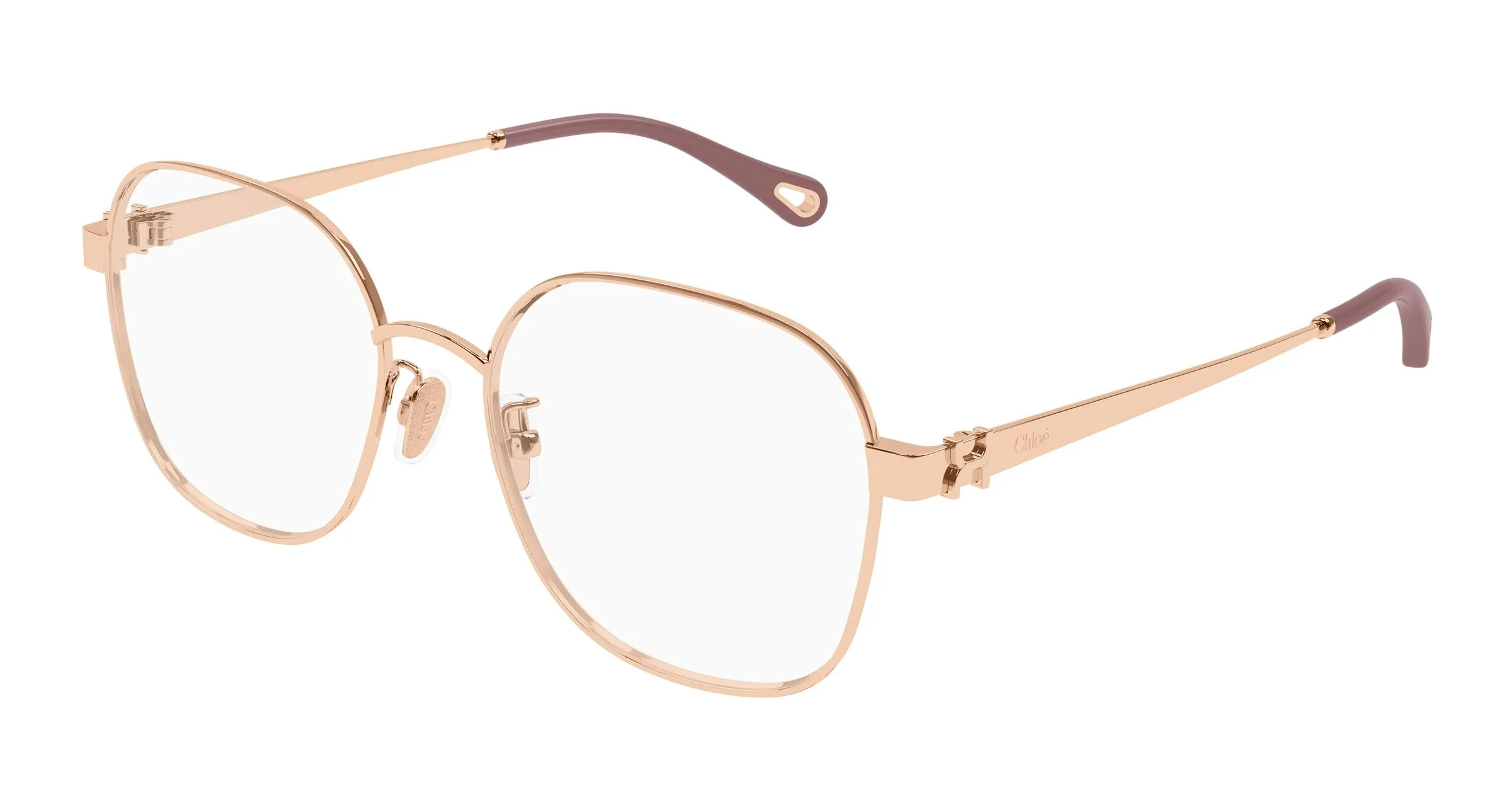 Chloé CH0337OA 003 Montature da vista Metallo Rosso Trasparente Geometrica - immagine 1