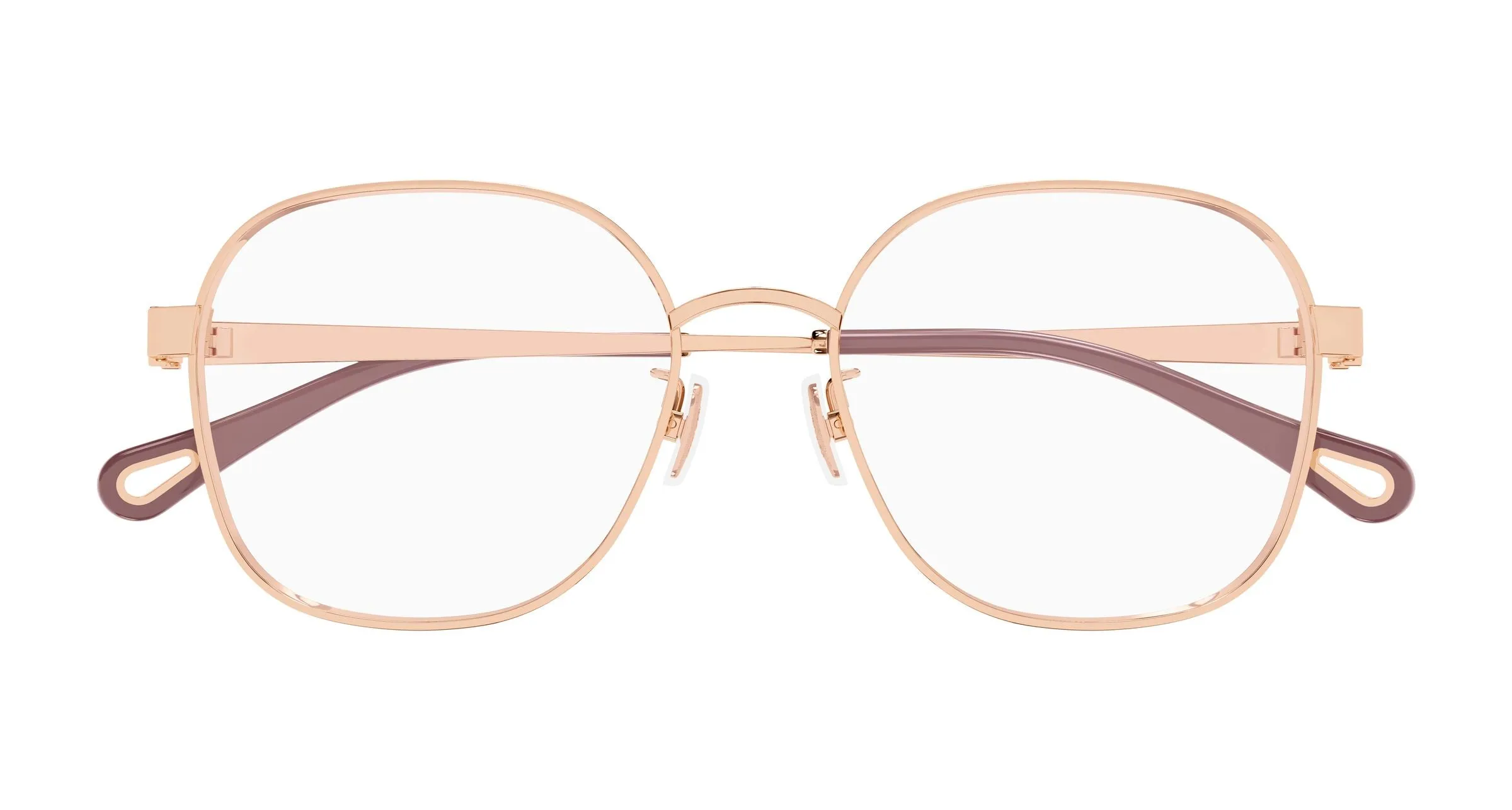 Chloé CH0337OA 003 Montature da vista Metallo Rosso Trasparente Geometrica - immagine 2