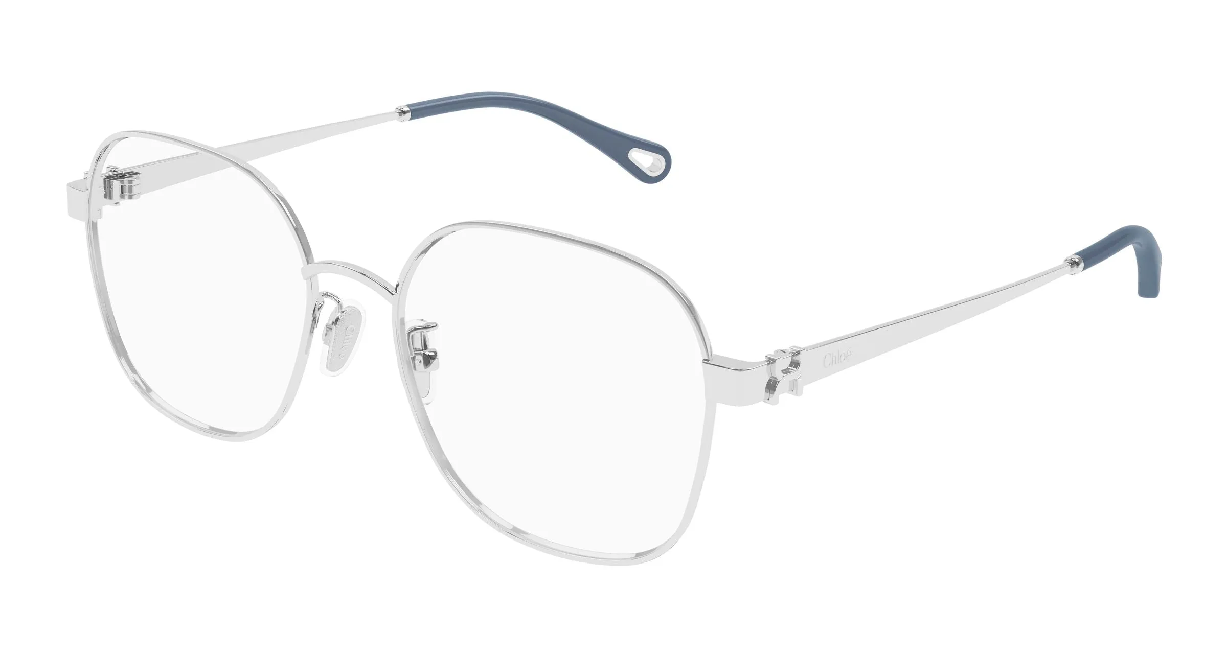 Chloé CH0337OA 002 Montature da vista Metallo Argento Trasparente Geometrica - immagine 1