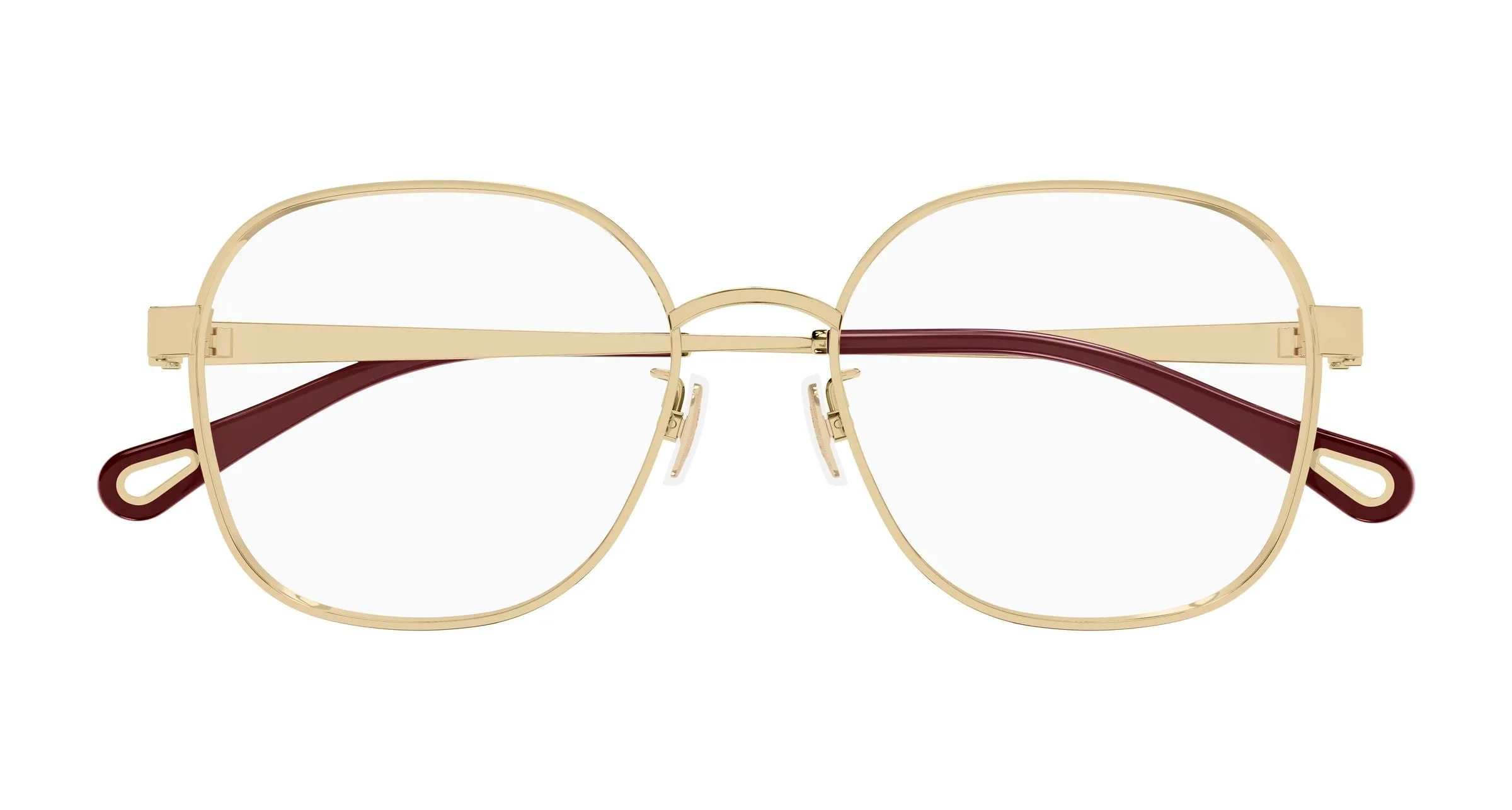 Chloé CH0337OA 001 Montature da vista Metallo Oro Trasparente Geometrica - immagine 2