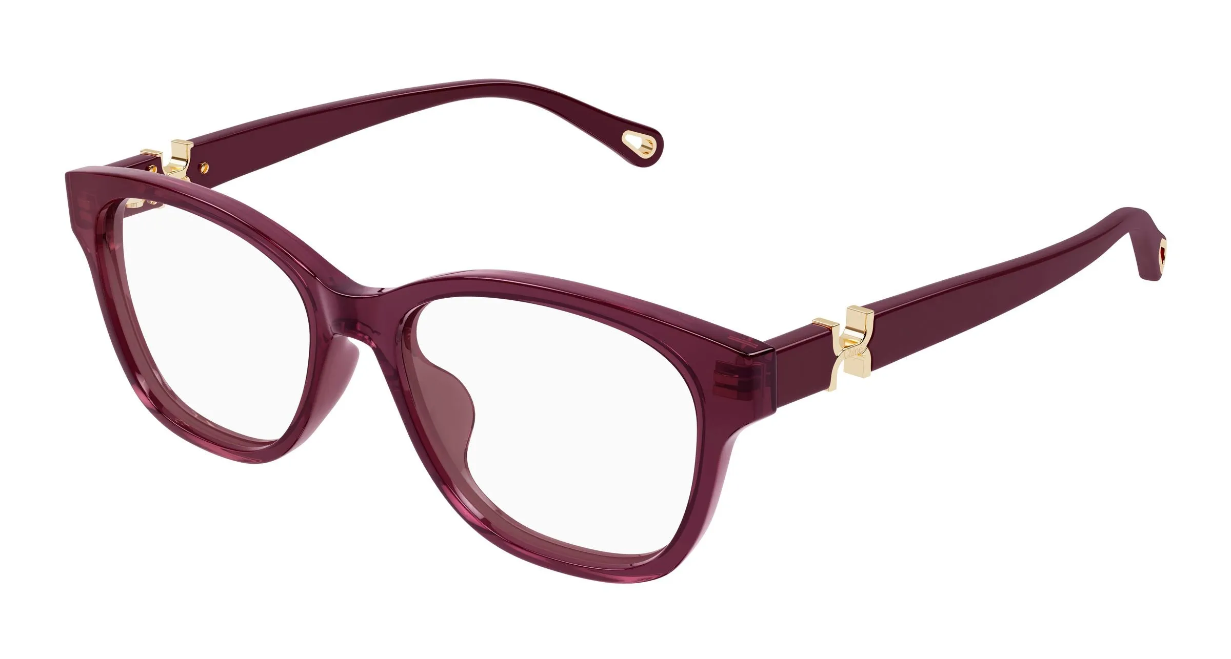 Chloé CH0336OA 005 Montature da vista Acetato Bordeaux Trasparente Cat Eye - immagine 1