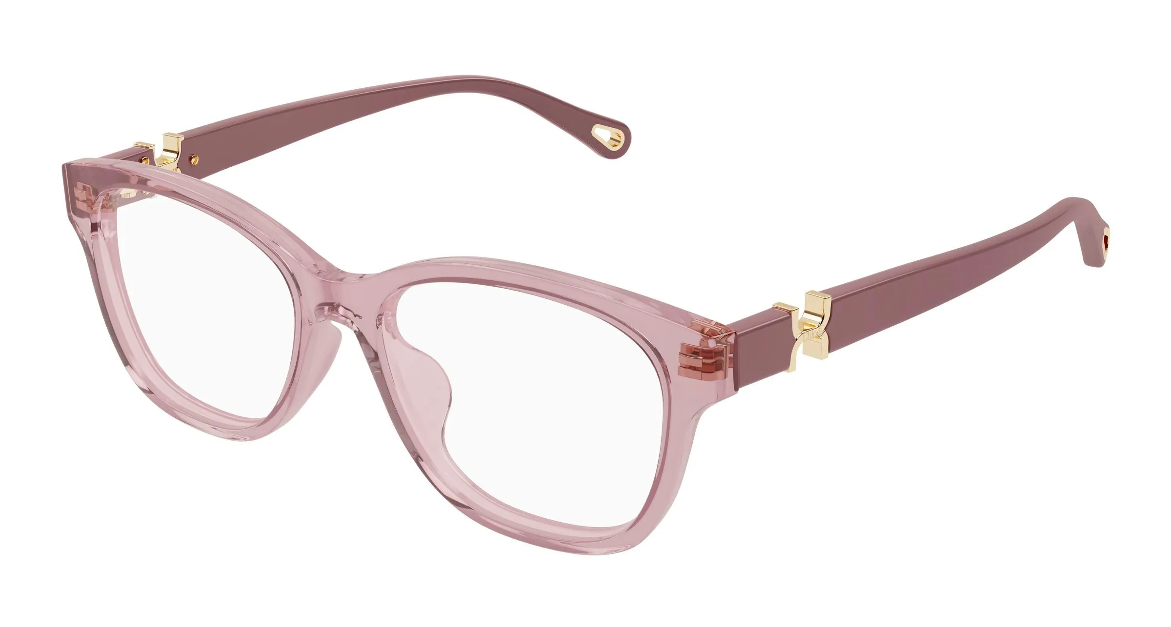 Chloé CH0336OA 003 Montature da vista Acetato Rosa Trasparente Cat Eye - immagine 1