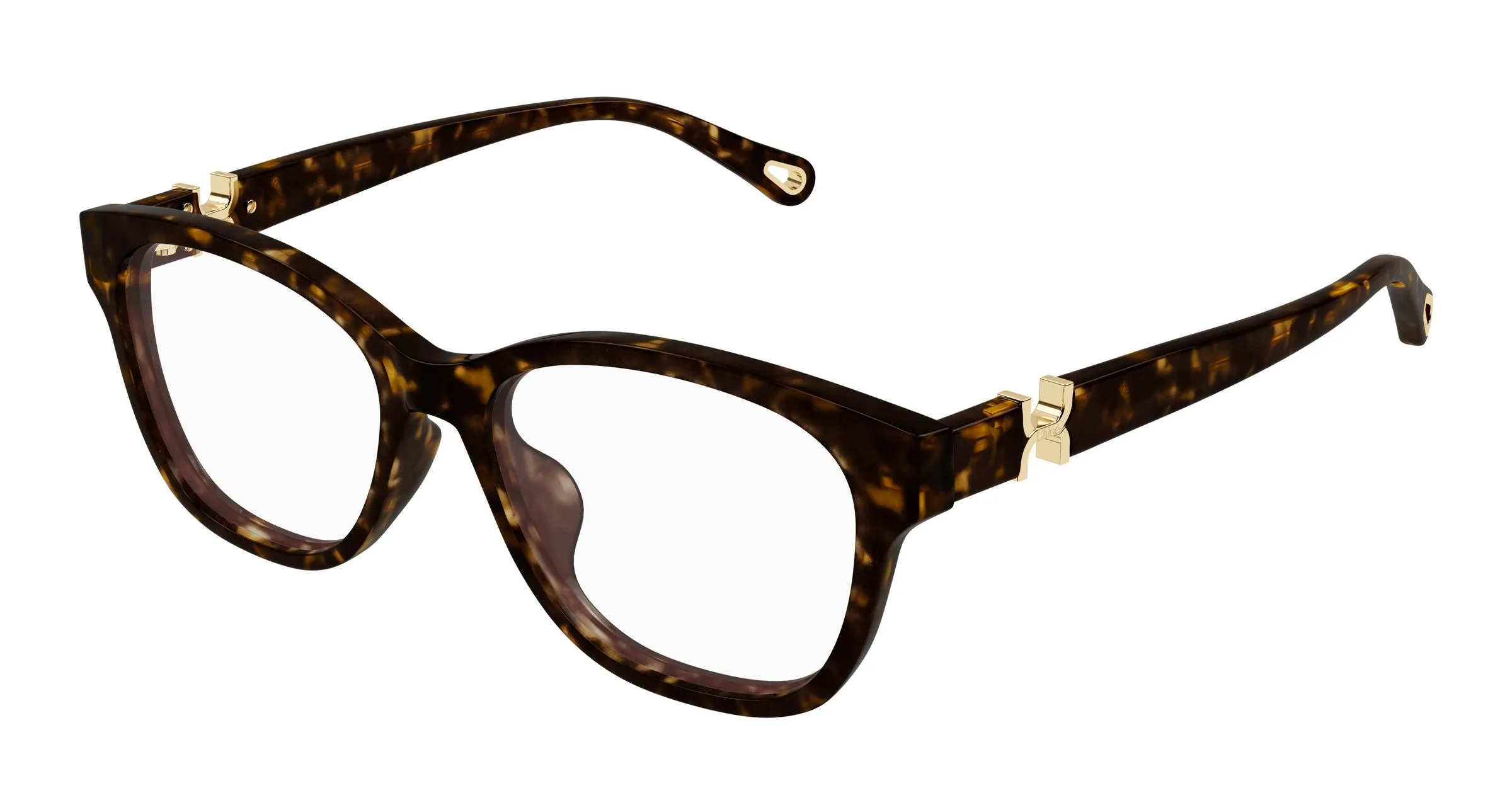Chloé CH0336OA 002 Montature da vista Acetato Havana Trasparente Cat Eye - immagine 1