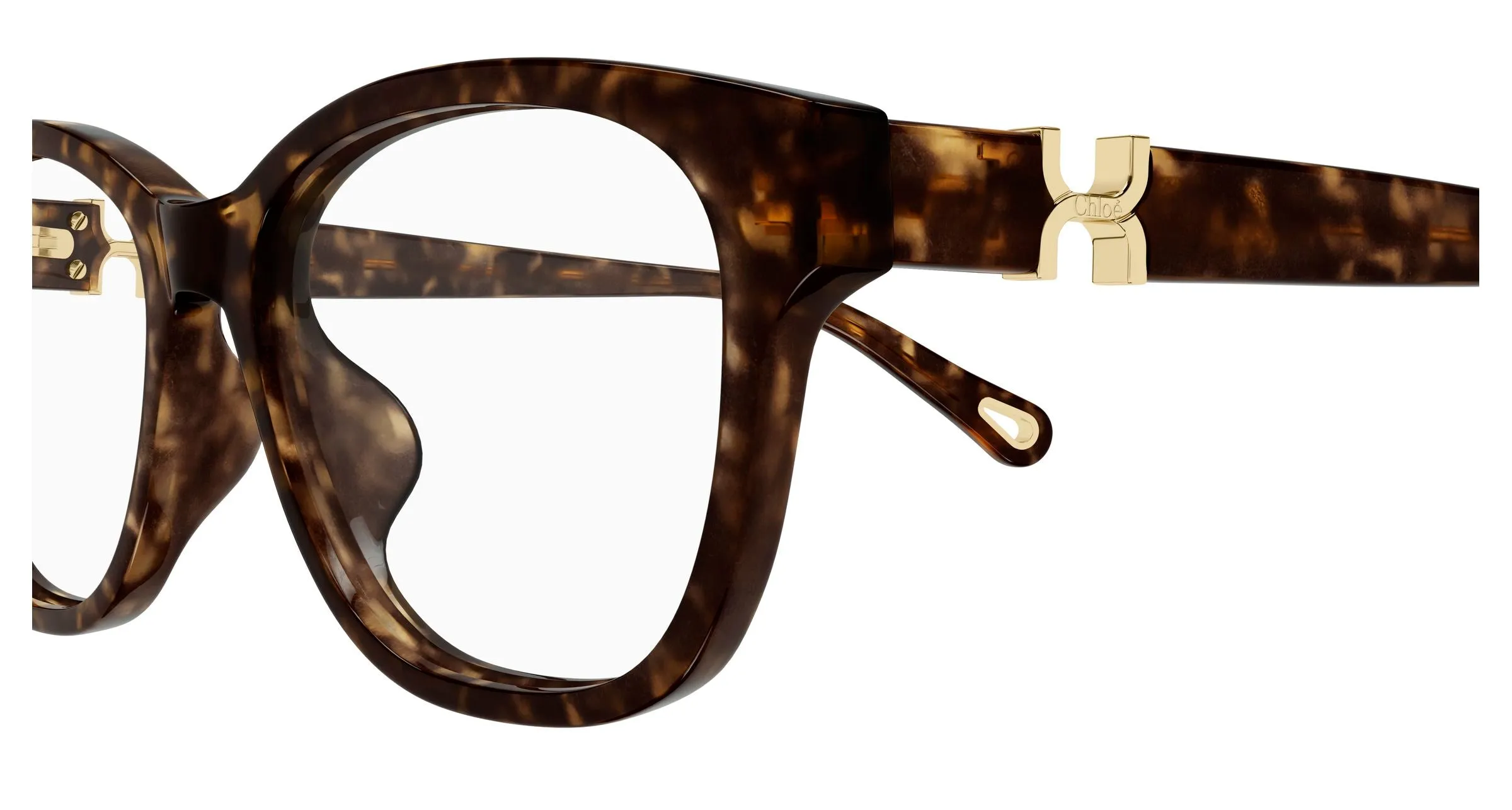 Chloé CH0336OA 002 Montature da vista Acetato Havana Trasparente Cat Eye - immagine 3