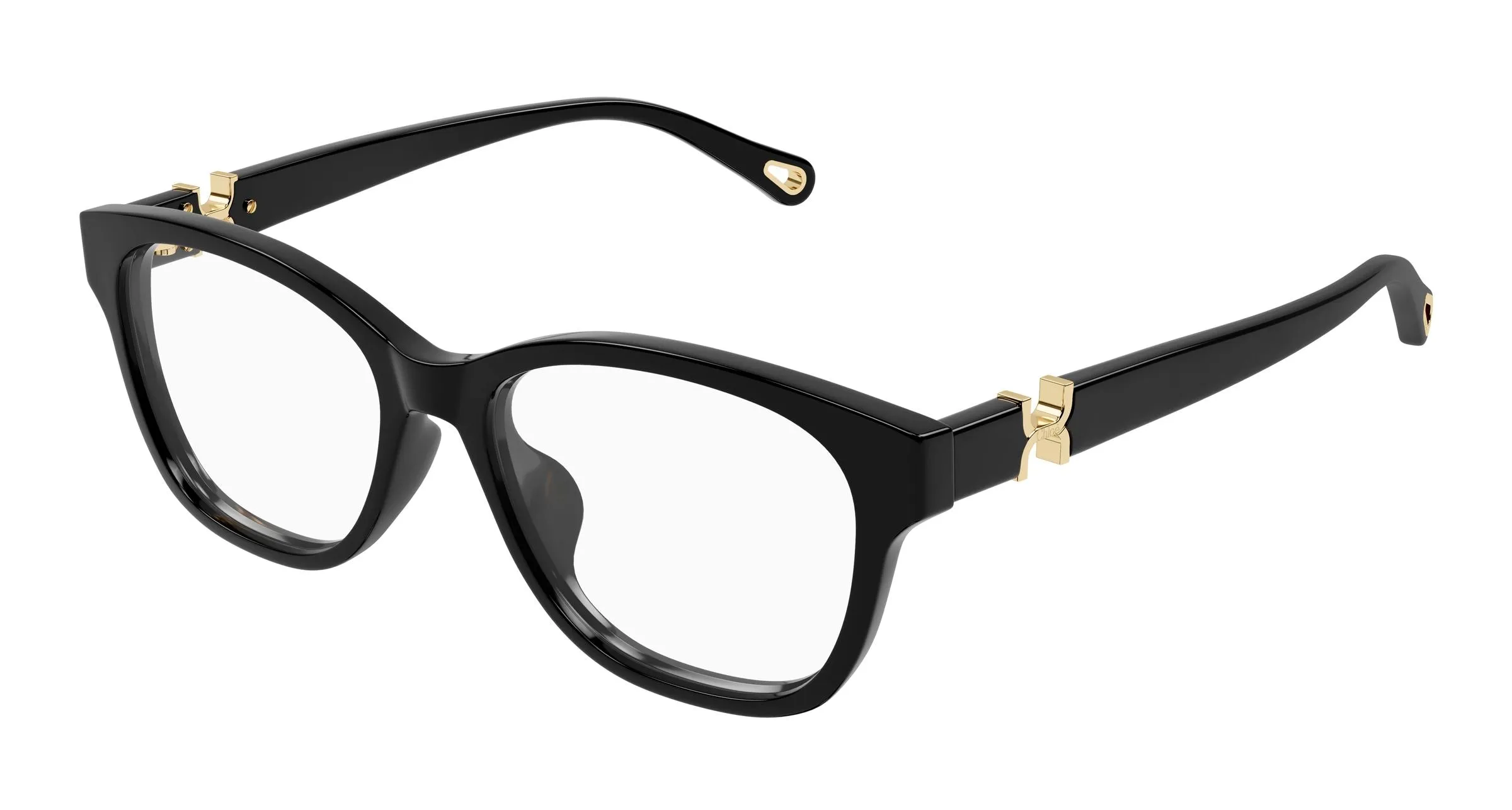 Chloé CH0336OA 001 Montature da vista Acetato Nero Trasparente Cat Eye - immagine 1