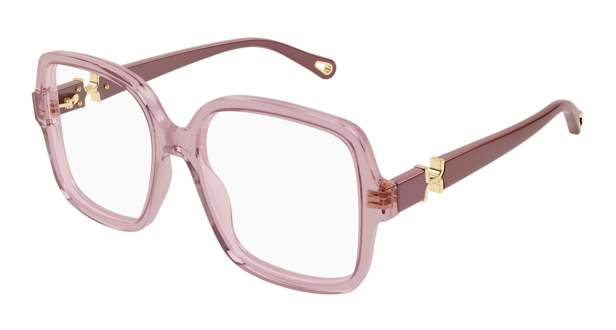 Chloé CH0335O 003 Montature da vista Acetato Rosa Trasparente Squadrata - immagine 1