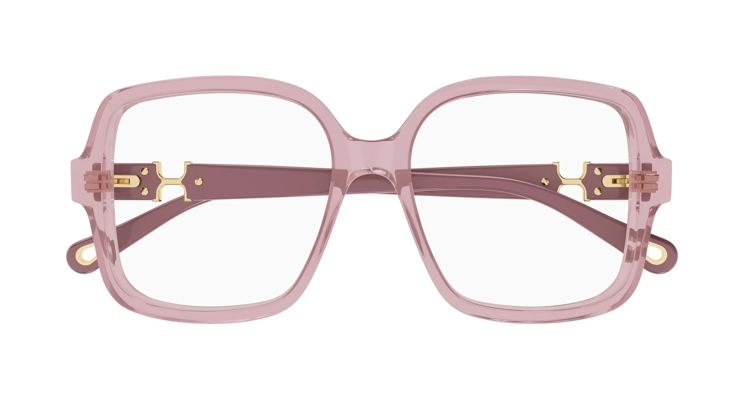 Chloé CH0335O 003 Montature da vista Acetato Rosa Trasparente Squadrata - immagine 2