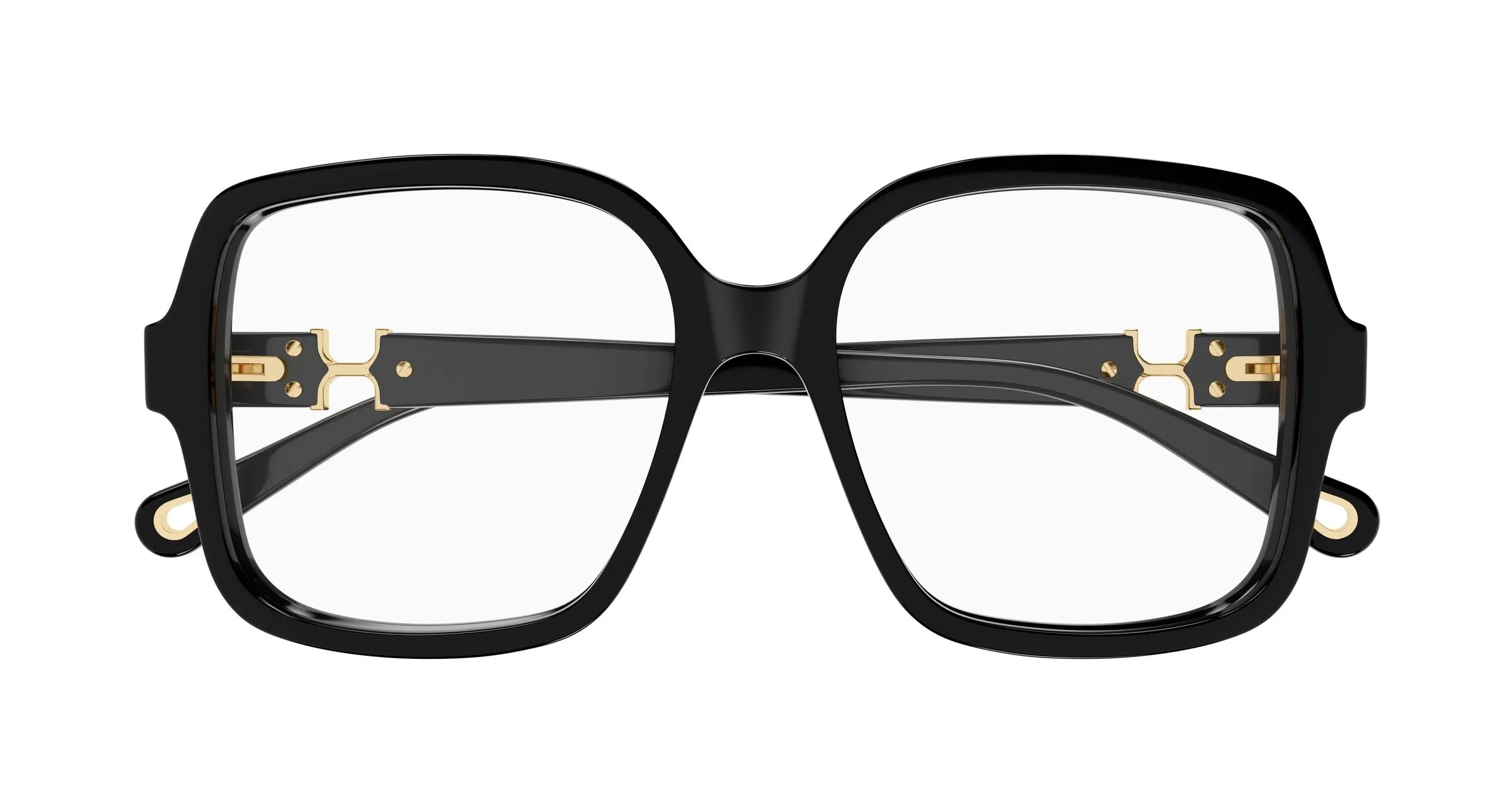 Chloé CH0335O 001 Montature da vista Acetato Nero Trasparente Squadrata - immagine 2