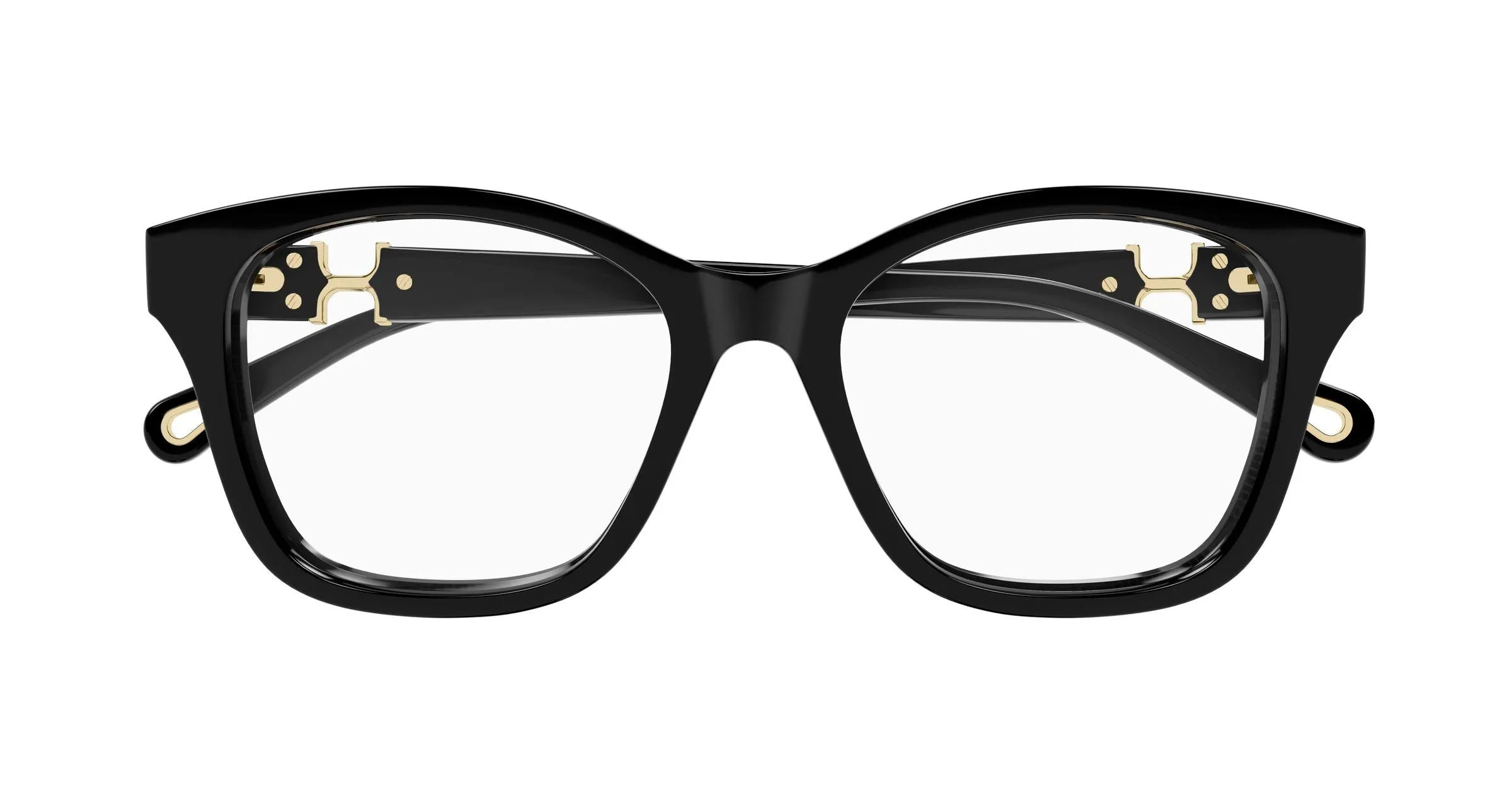 Chloé CH0334O 006 Montature da vista Acetato Nero Trasparente Cat Eye - immagine 2