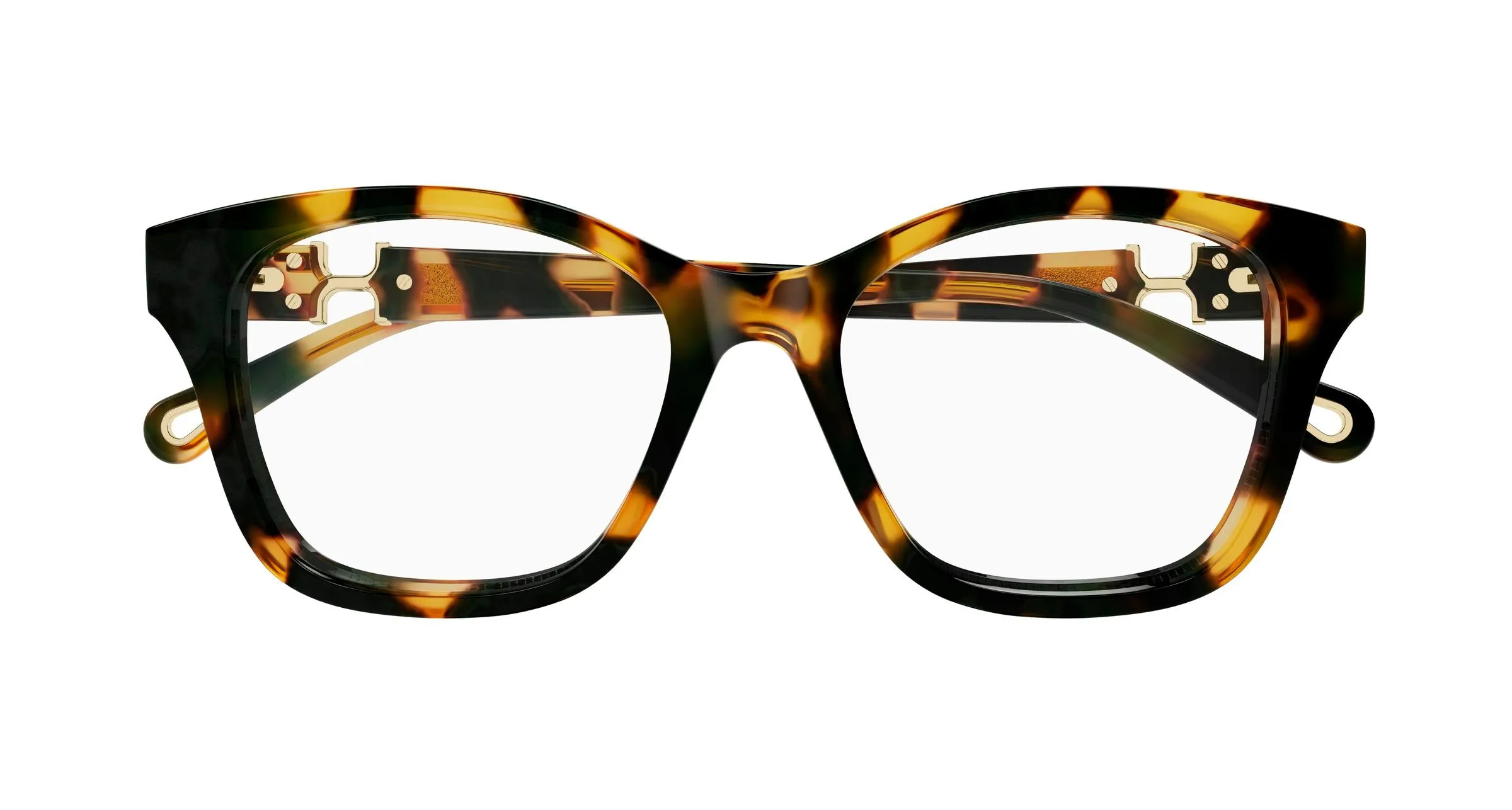 Chloé CH0334O 002 Montature da vista Acetato Havana Trasparente Cat Eye - immagine 2